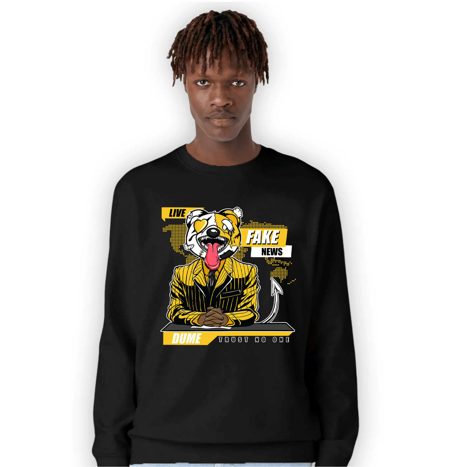 Yellow Ochre 6s Sweatshirt Match News Presenter BER - NastyJamz
