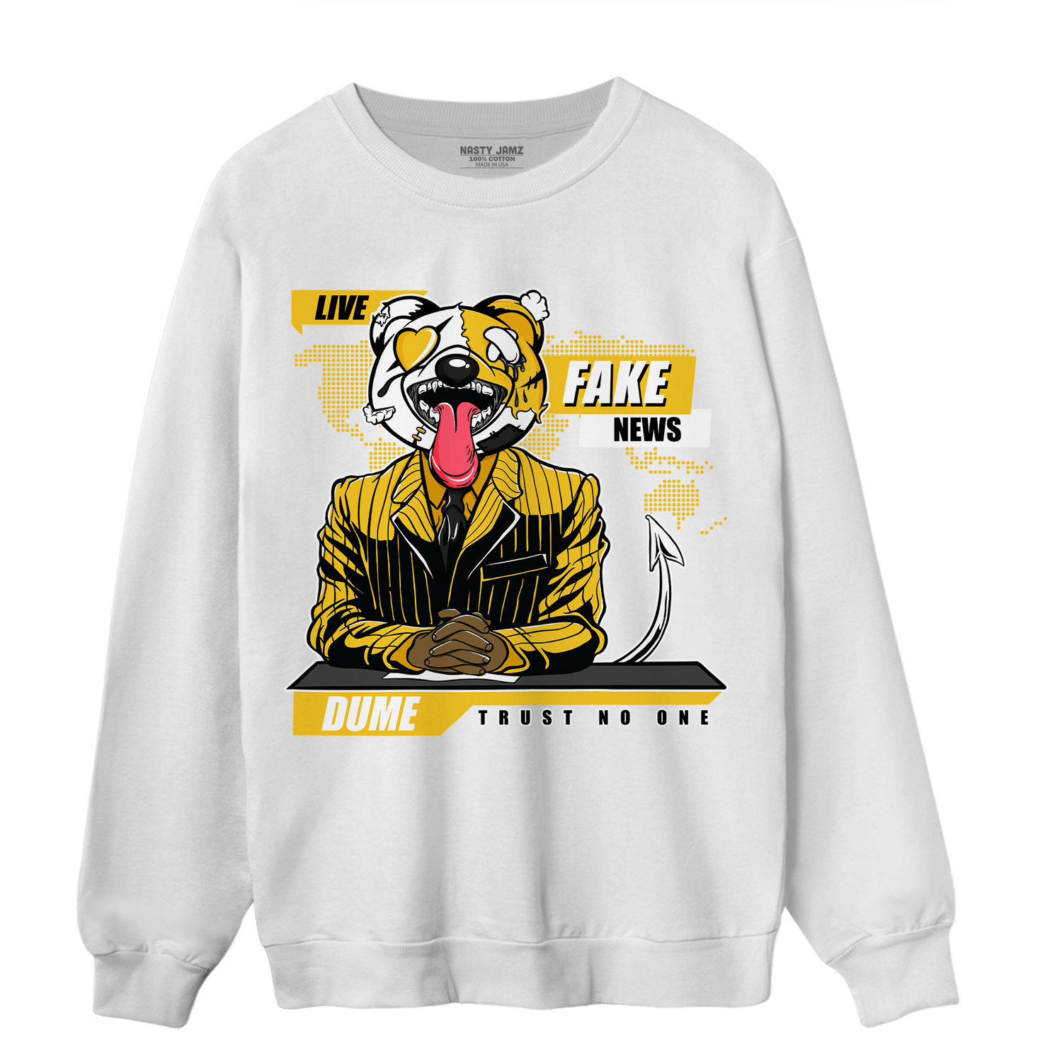 Yellow Ochre 6s Sweatshirt Match News Presenter BER - NastyJamz