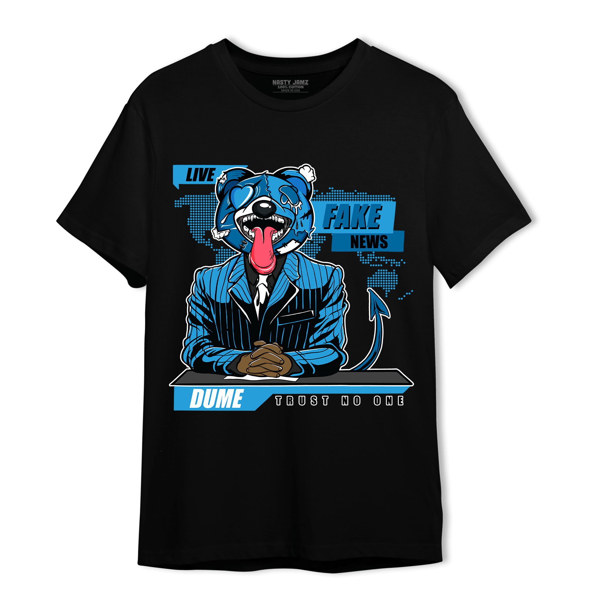 Powder Blue 9s T Shirt Match News Presenter BER - NastyJamz