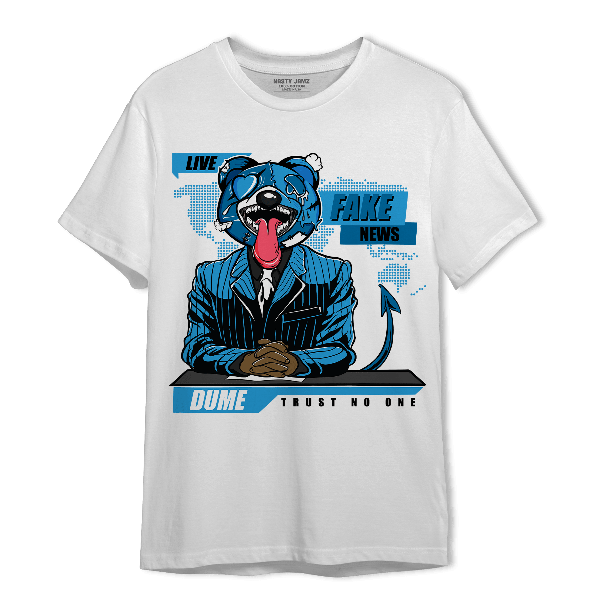 Powder Blue 9s T Shirt Match News Presenter BER - NastyJamz