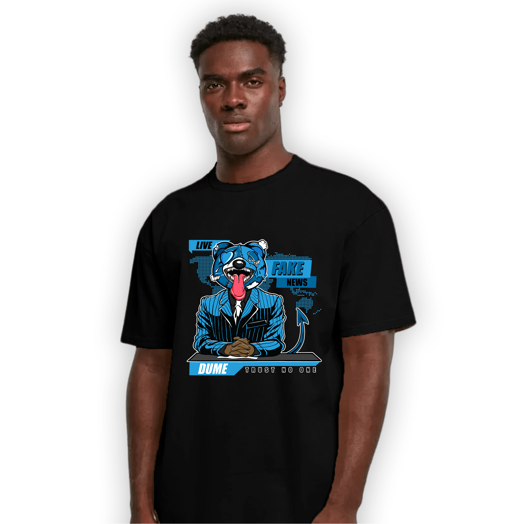 Powder Blue 9s T Shirt Match News Presenter BER - NastyJamz