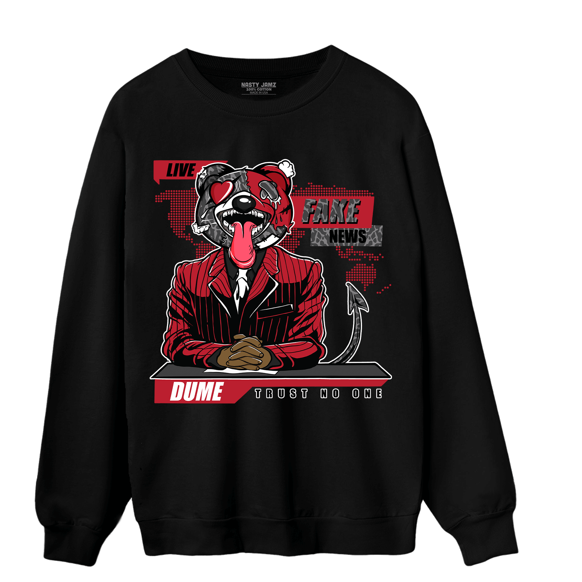 Spizike Low Bred Sweatshirt Match News Presenter BER - NastyJamz