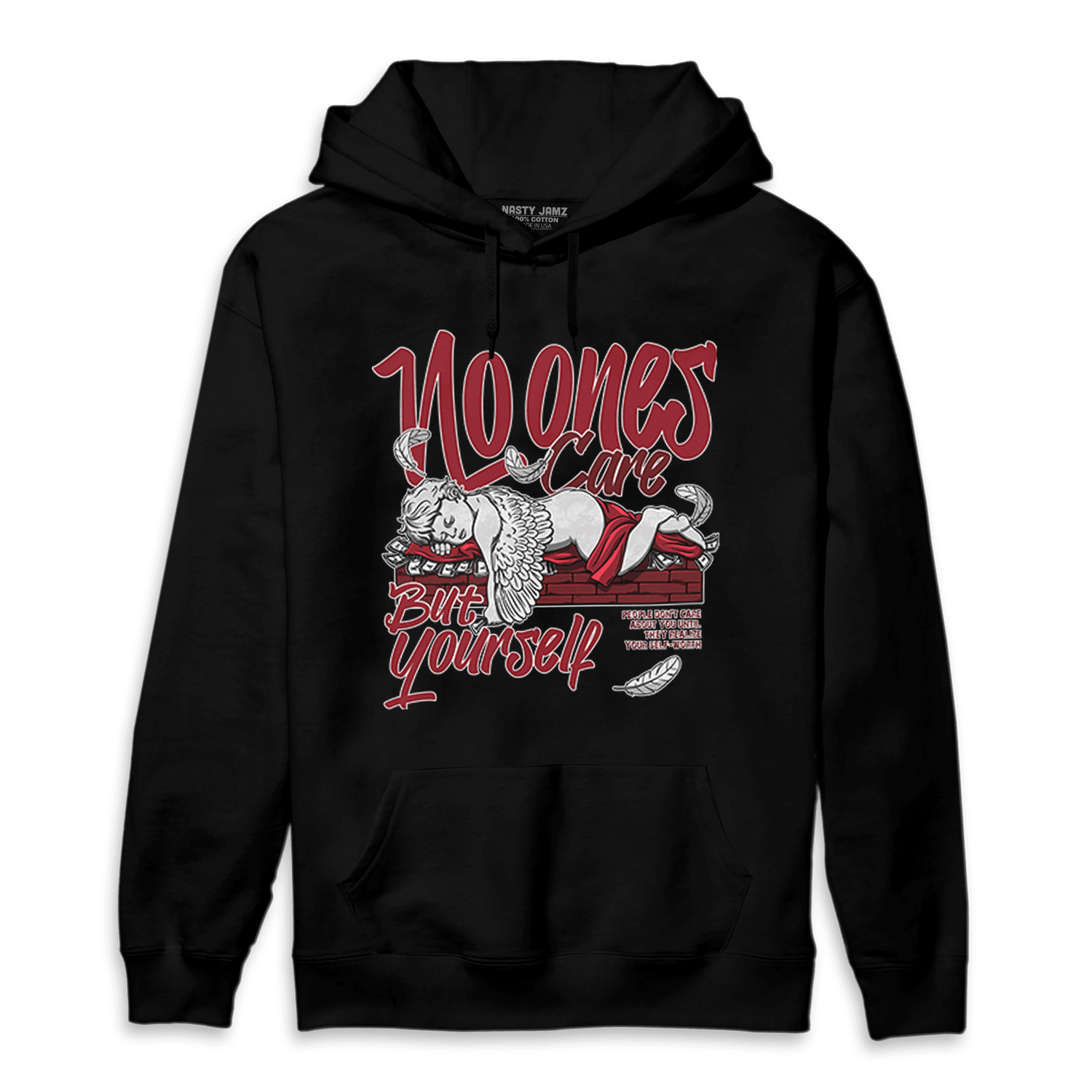 Cherry 12s Hoodie Match No Ones Care - NastyJamz