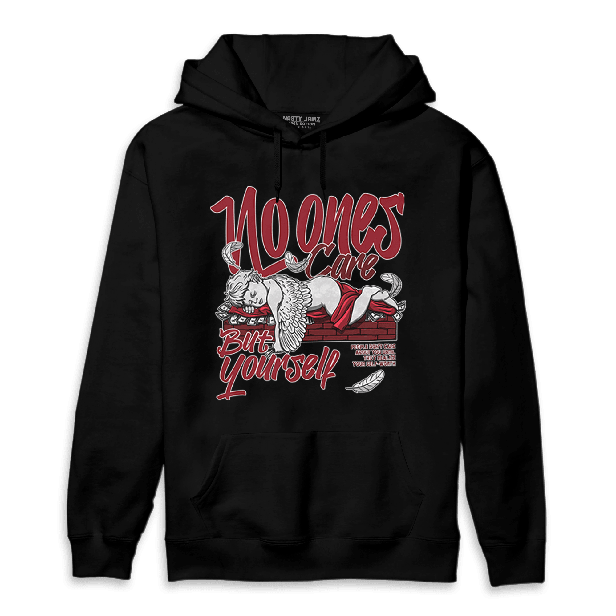 Cherry 12s Hoodie Match No Ones Care - NastyJamz