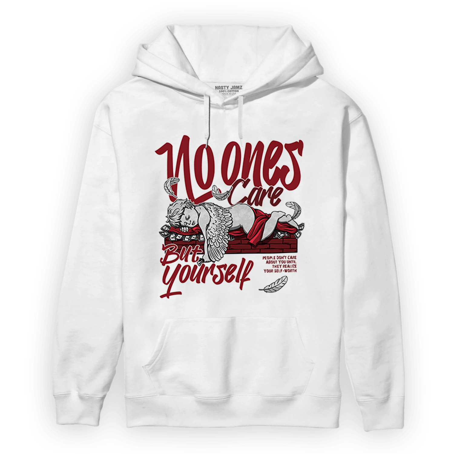 Cherry 12s Hoodie Match No Ones Care - NastyJamz