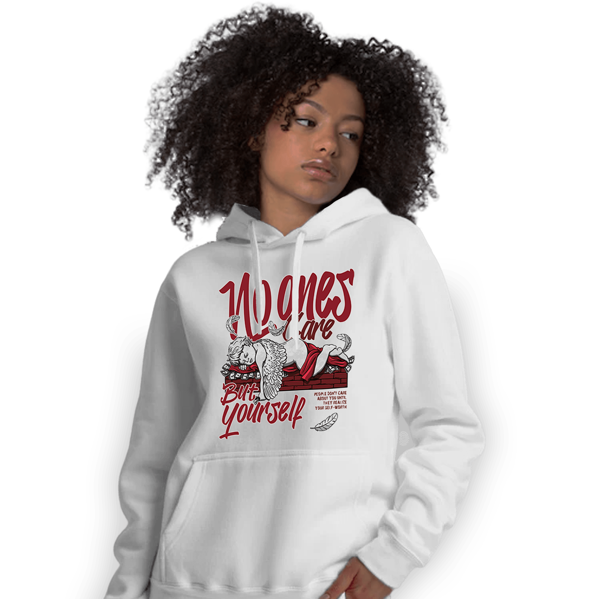 Cherry 12s Hoodie Match No Ones Care - NastyJamz