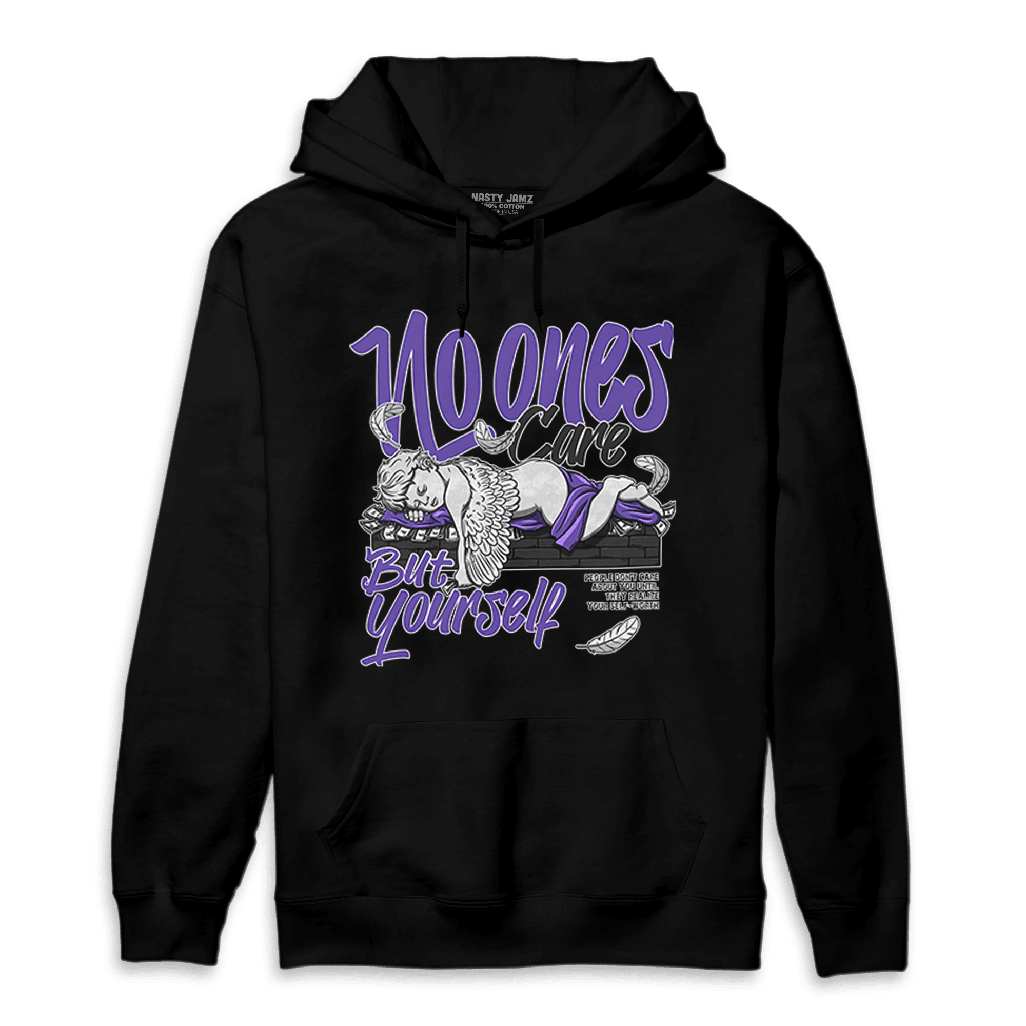 Field Purple 12s Hoodie Match No Ones Care - NastyJamz
