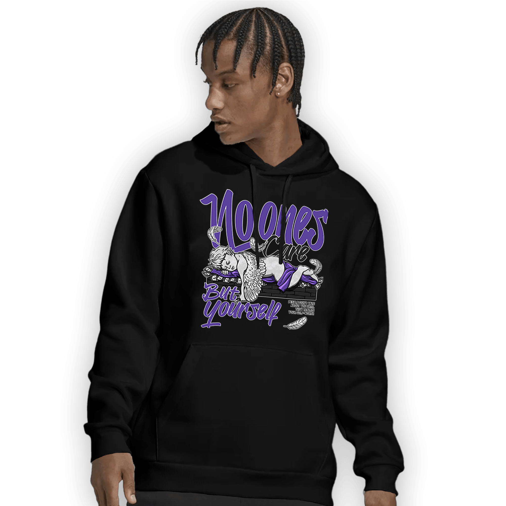 Field Purple 12s Hoodie Match No Ones Care - NastyJamz