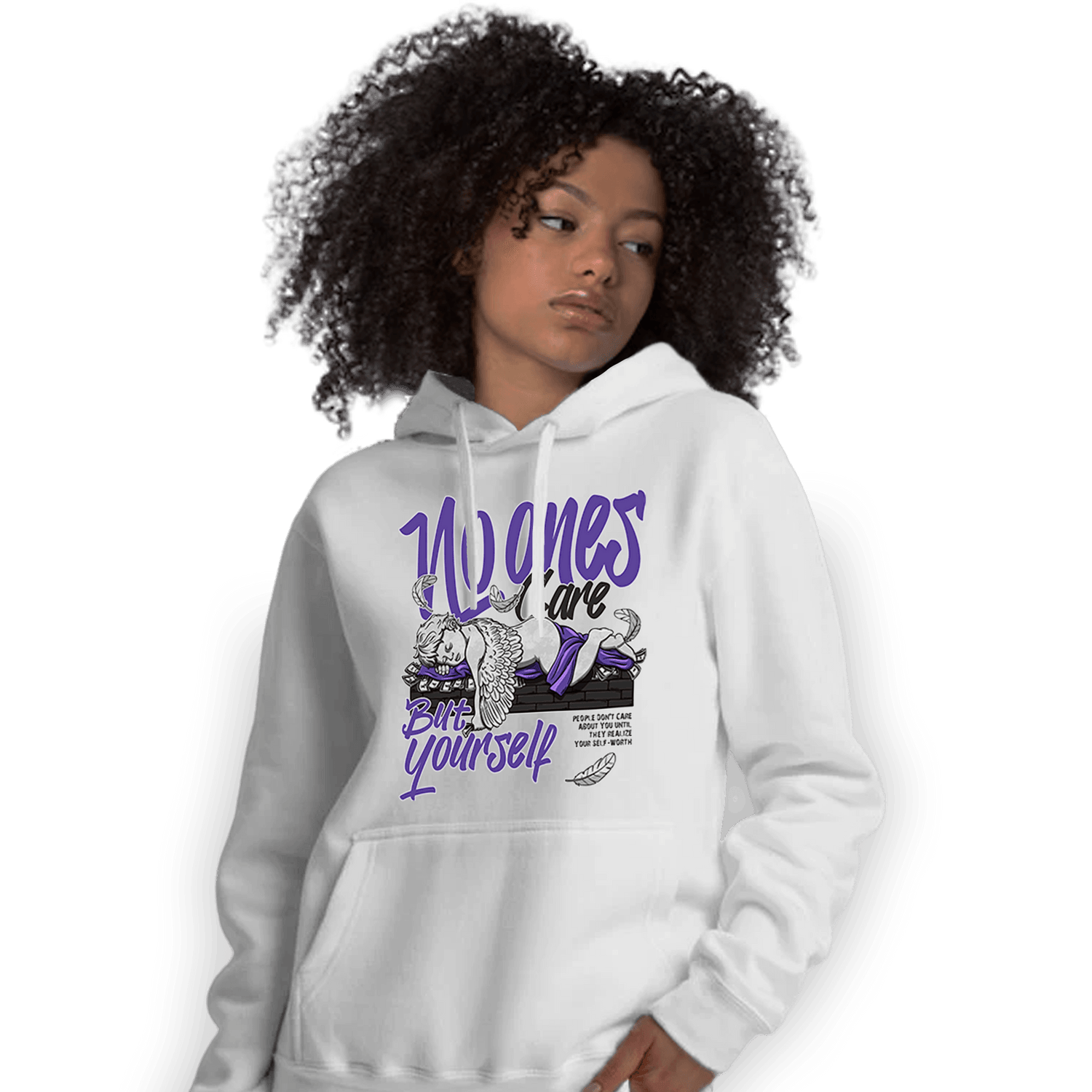 Field Purple 12s Hoodie Match No Ones Care - NastyJamz