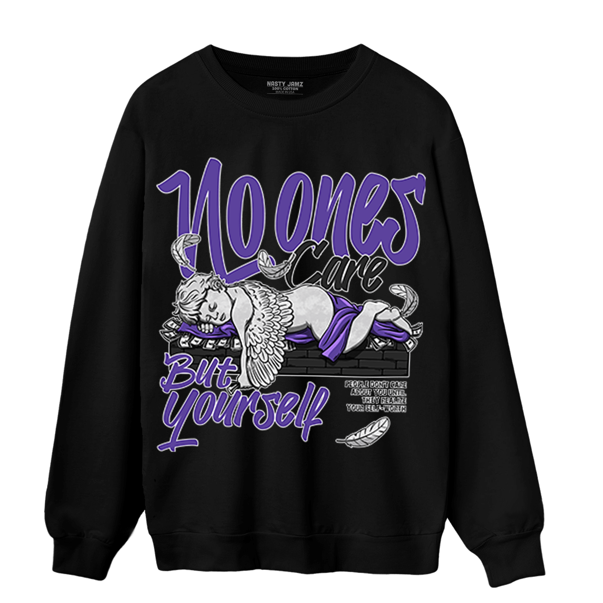 Field Purple 12s Sweatshirt Match No Ones Care - NastyJamz