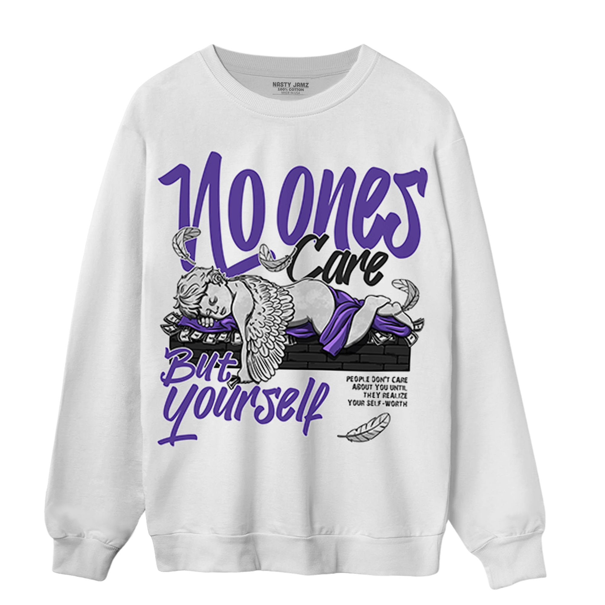 Field Purple 12s Sweatshirt Match No Ones Care - NastyJamz