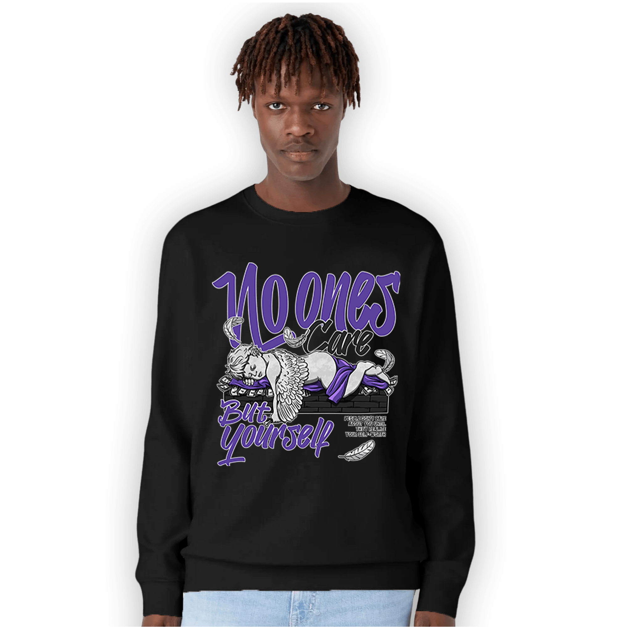 Field Purple 12s Sweatshirt Match No Ones Care - NastyJamz