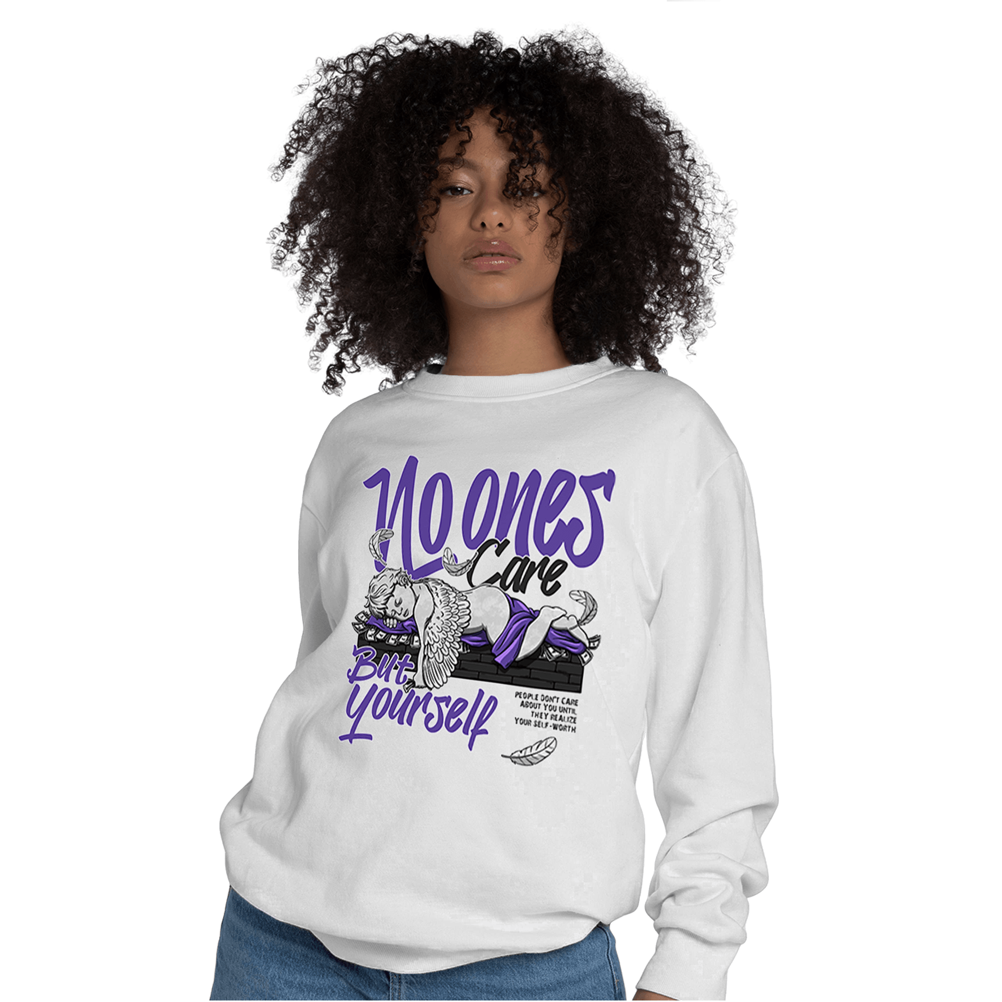 Field Purple 12s Sweatshirt Match No Ones Care - NastyJamz