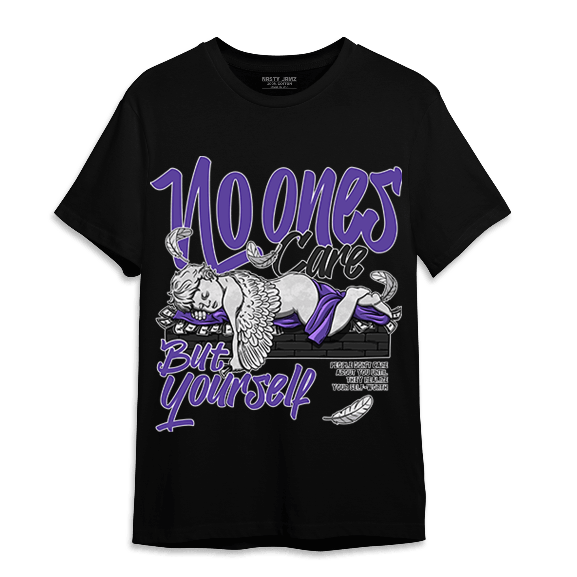 Field Purple 12s T Shirt Match No Ones Care - NastyJamz