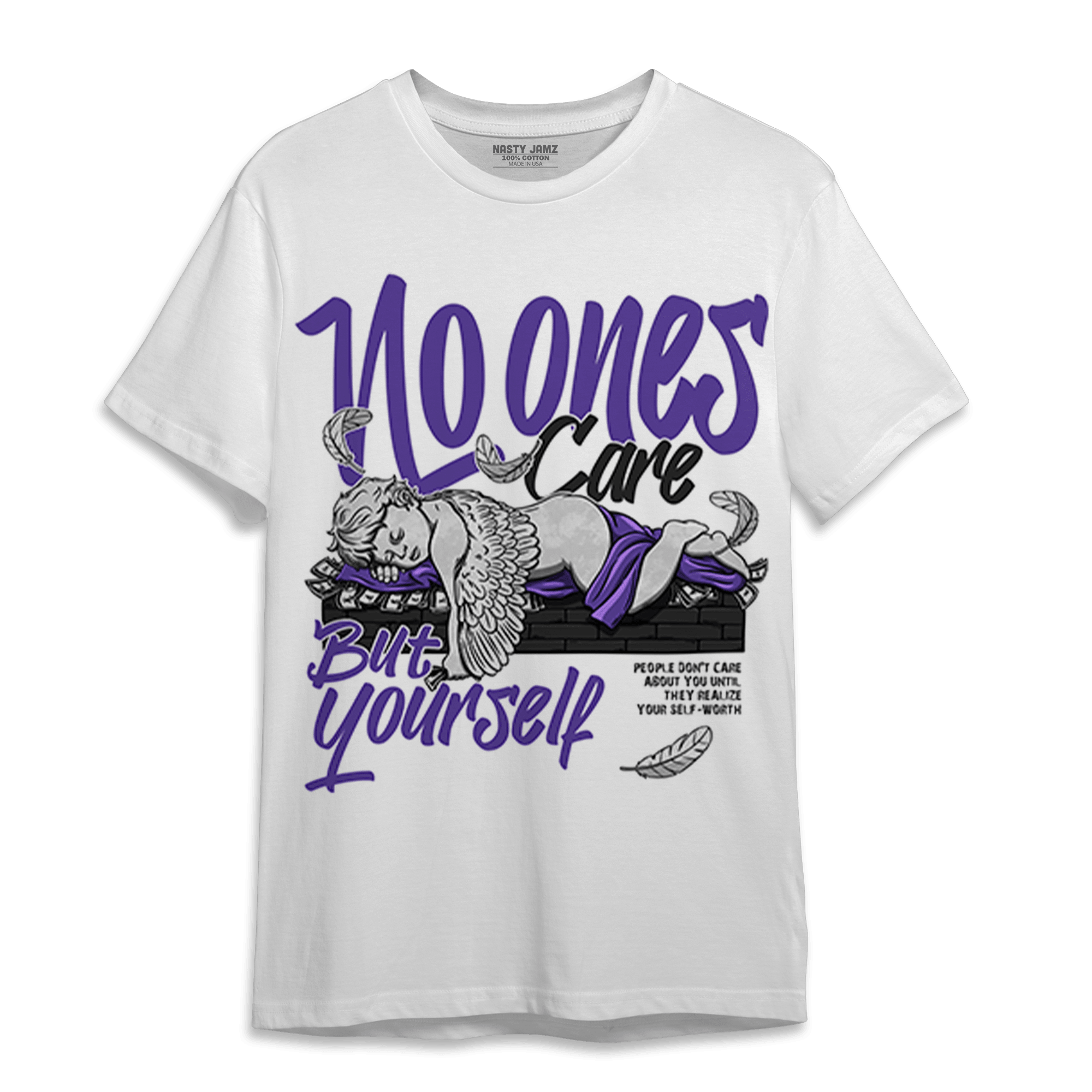 Field Purple 12s T Shirt Match No Ones Care - NastyJamz