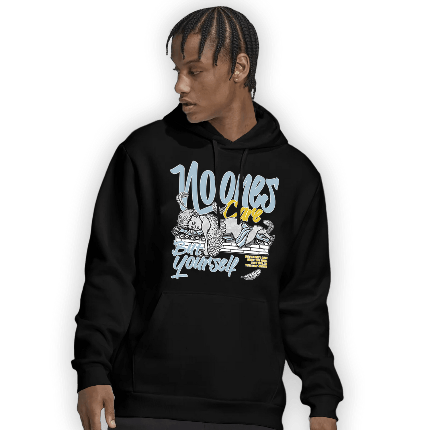 Blue Grey 13s Hoodie Match No Ones Care - NastyJamz