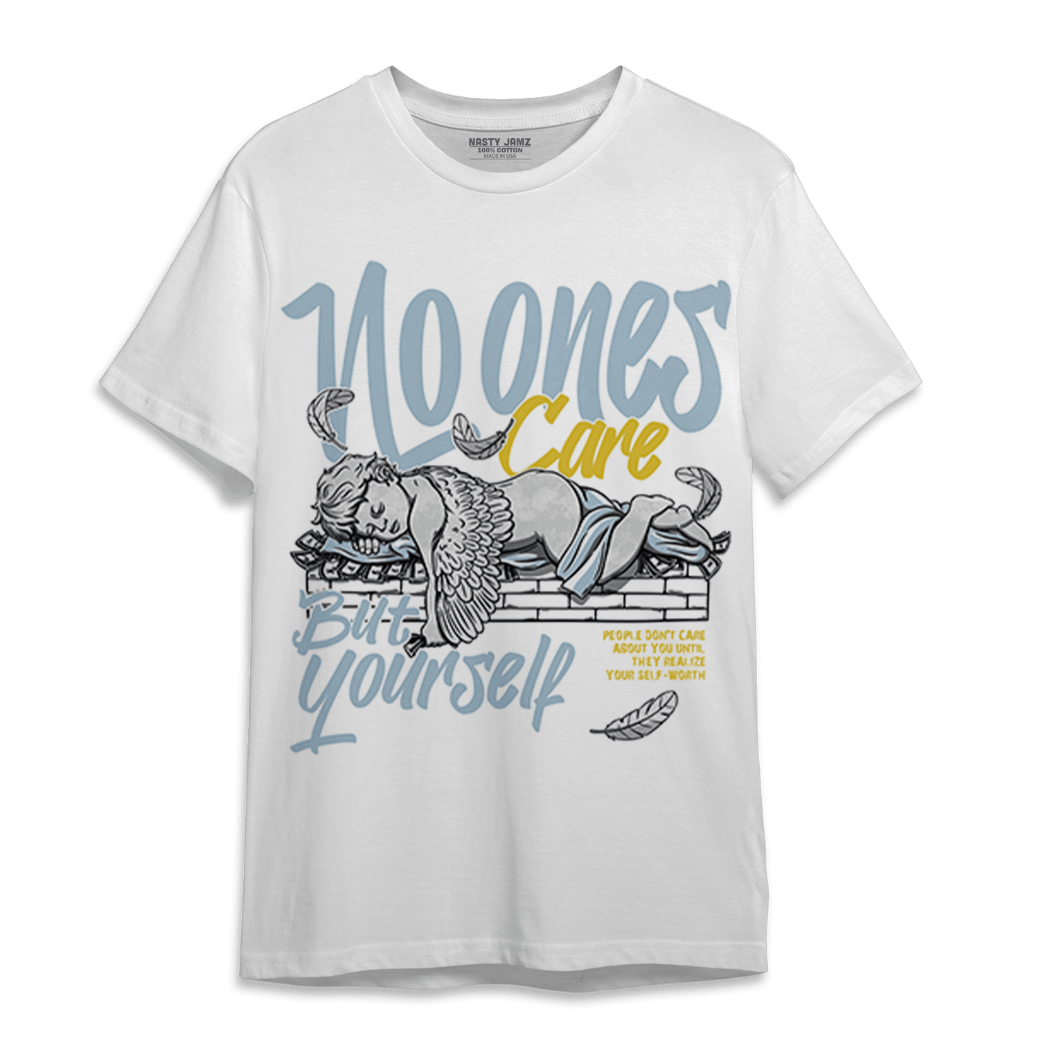 Blue Grey 13s T Shirt Match No Ones Care - NastyJamz