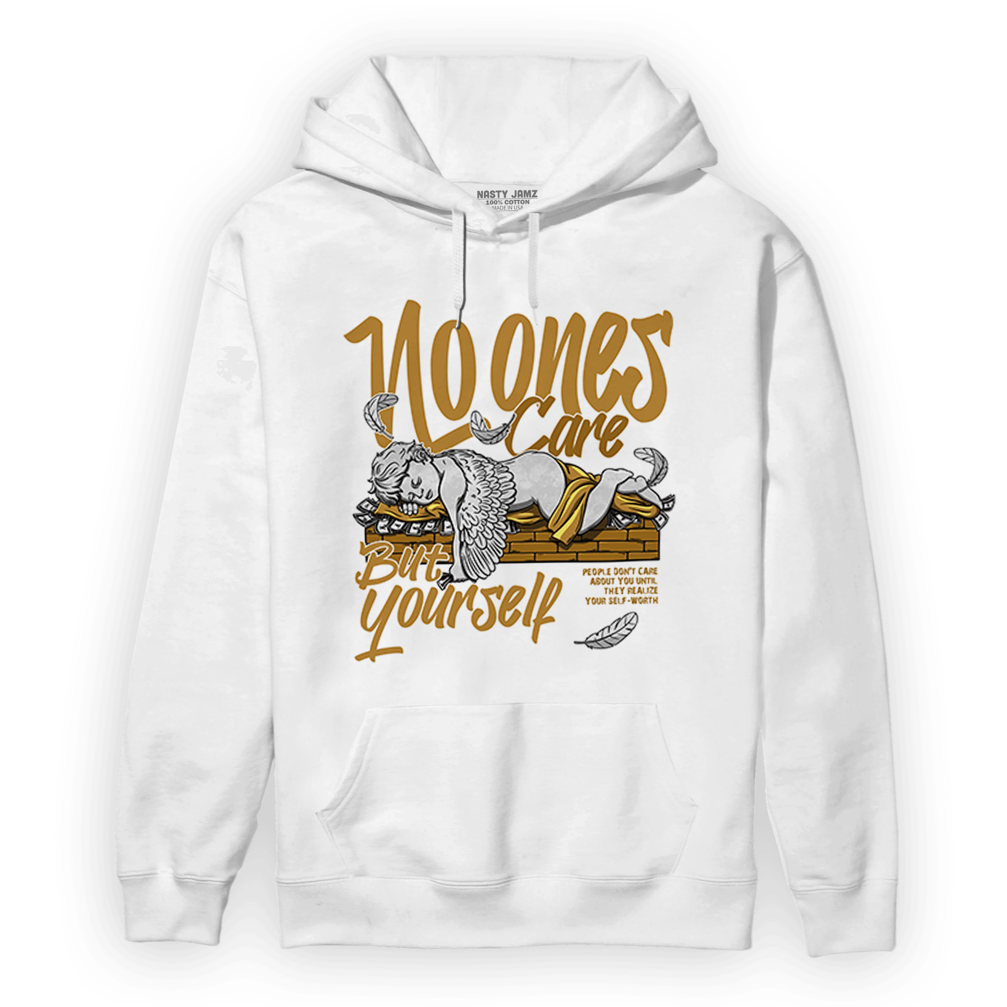 Wheat 13s Hoodie Match No Ones Care - NastyJamz