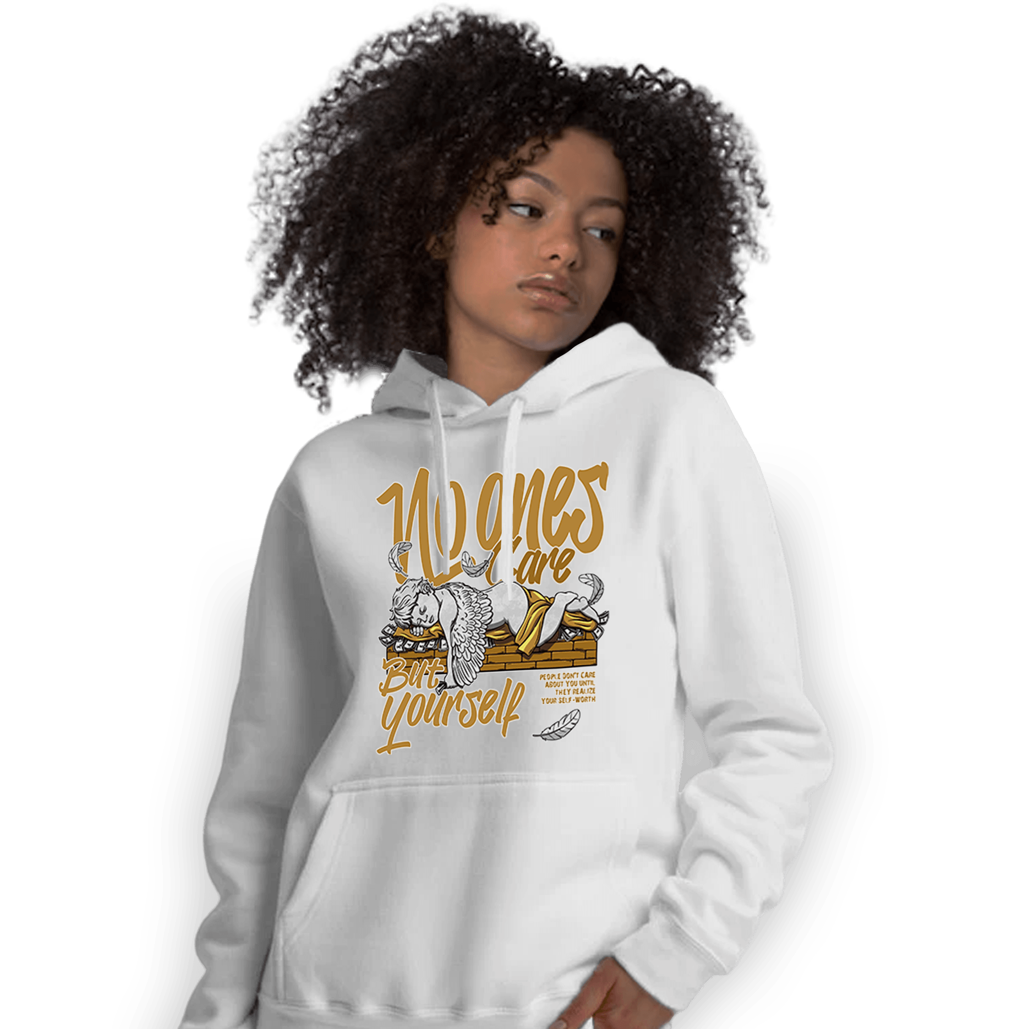 Wheat 13s Hoodie Match No Ones Care - NastyJamz