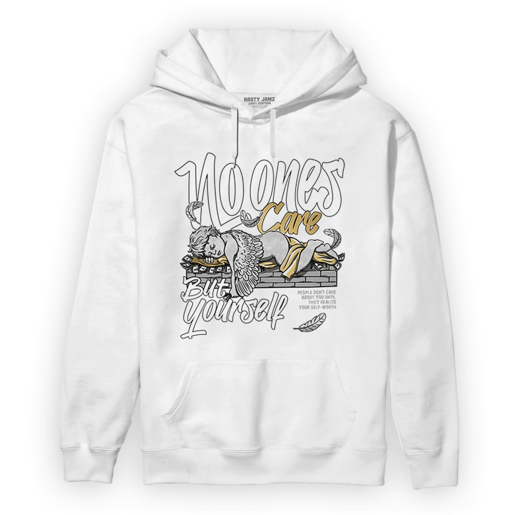 High OG Metallic Gold 1s Hoodie Match No Ones Care - NastyJamz