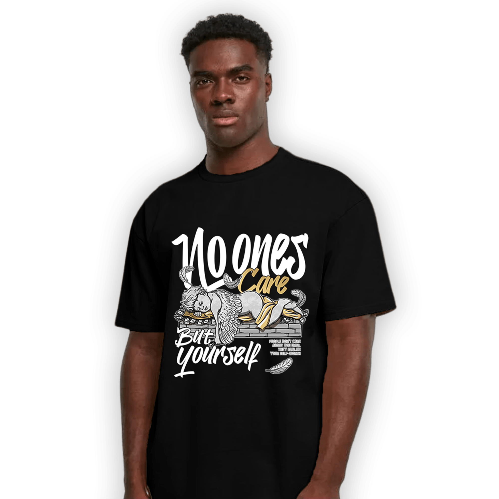 High OG Metallic Gold 1s T Shirt Match No Ones Care - NastyJamz