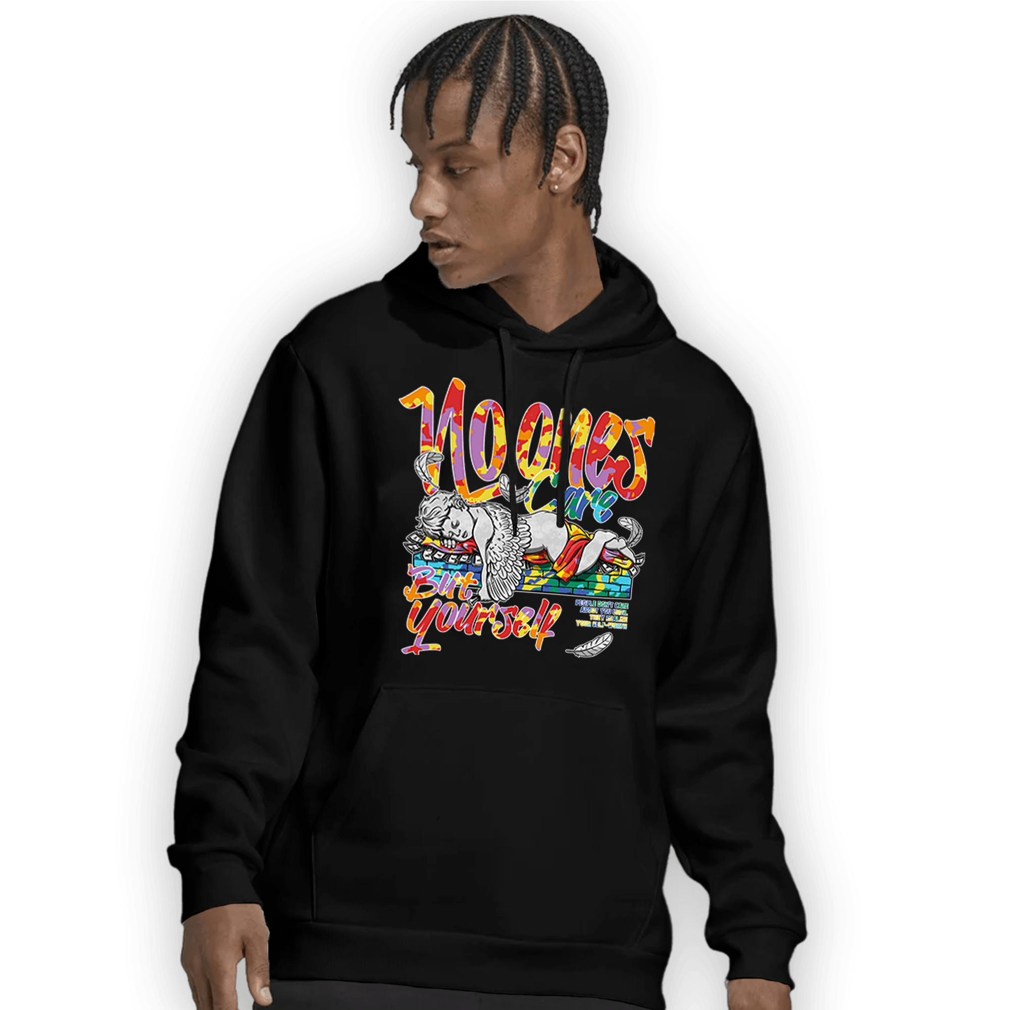 Mid GS Six Championships 1s Hoodie Match No Ones Care - NastyJamz