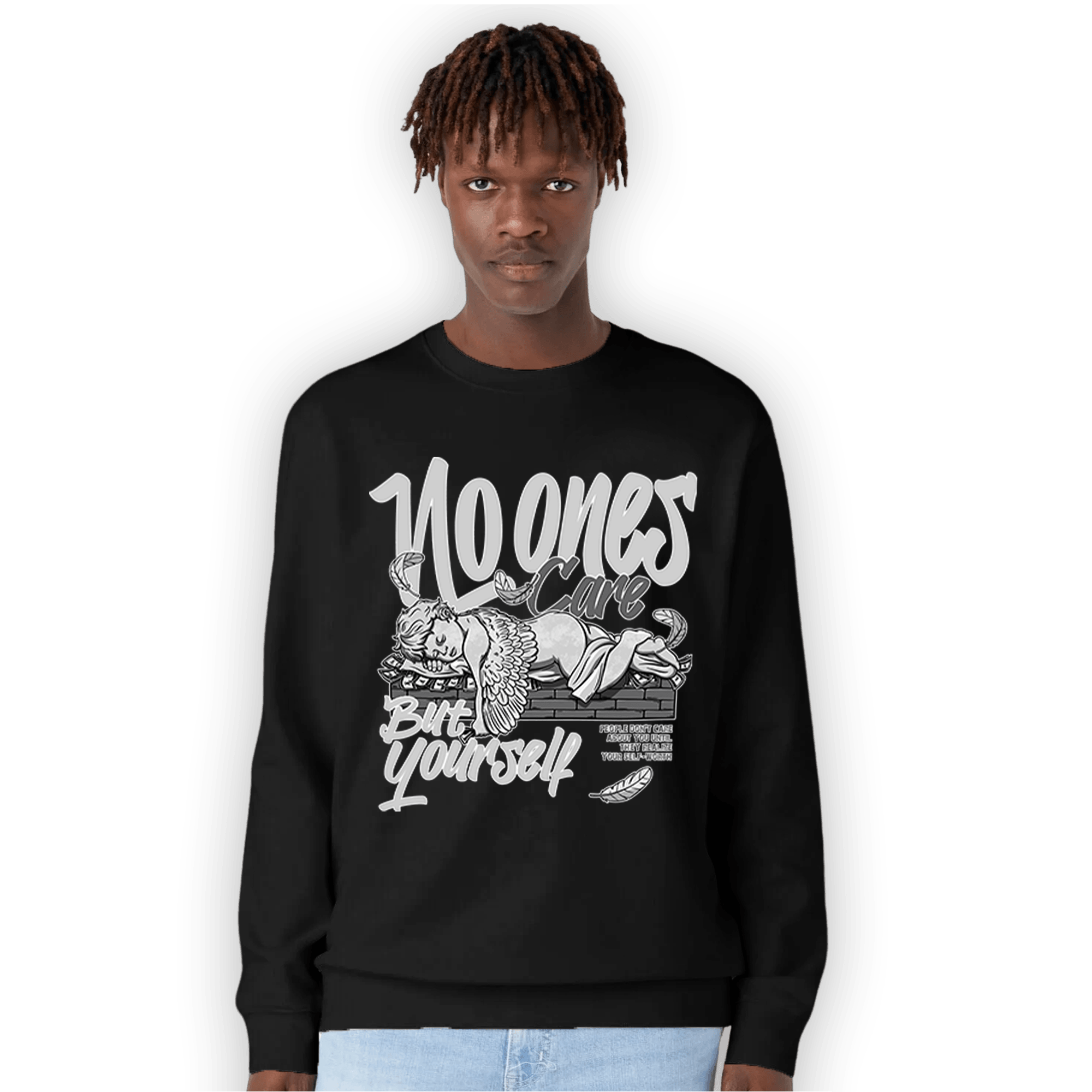 Retro High OG Black White 1s Sweatshirt Match No Ones Care - NastyJamz