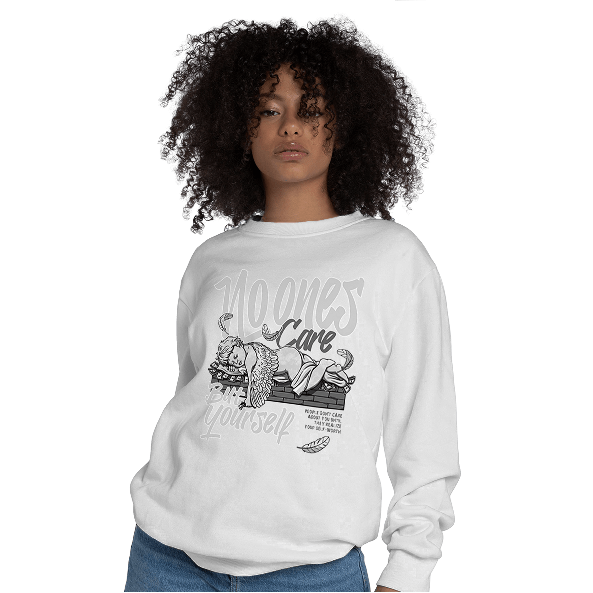 Retro High OG Black White 1s Sweatshirt Match No Ones Care - NastyJamz