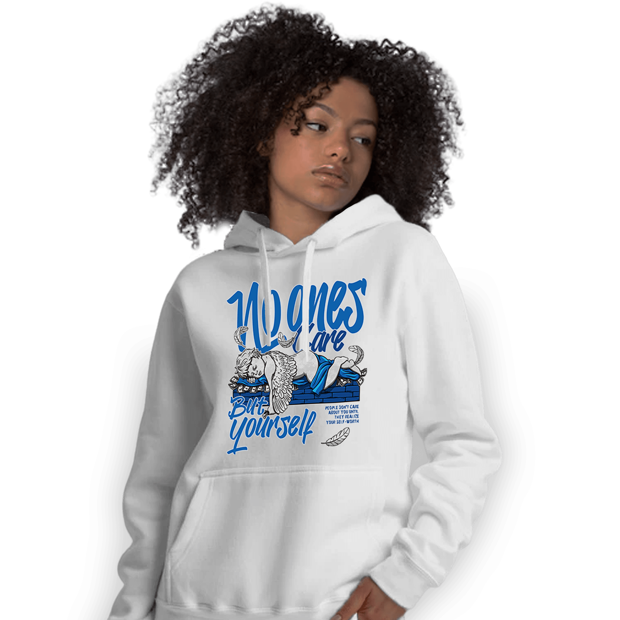 Royal Reimagined 1s Hoodie Match No Ones Care - NastyJamz