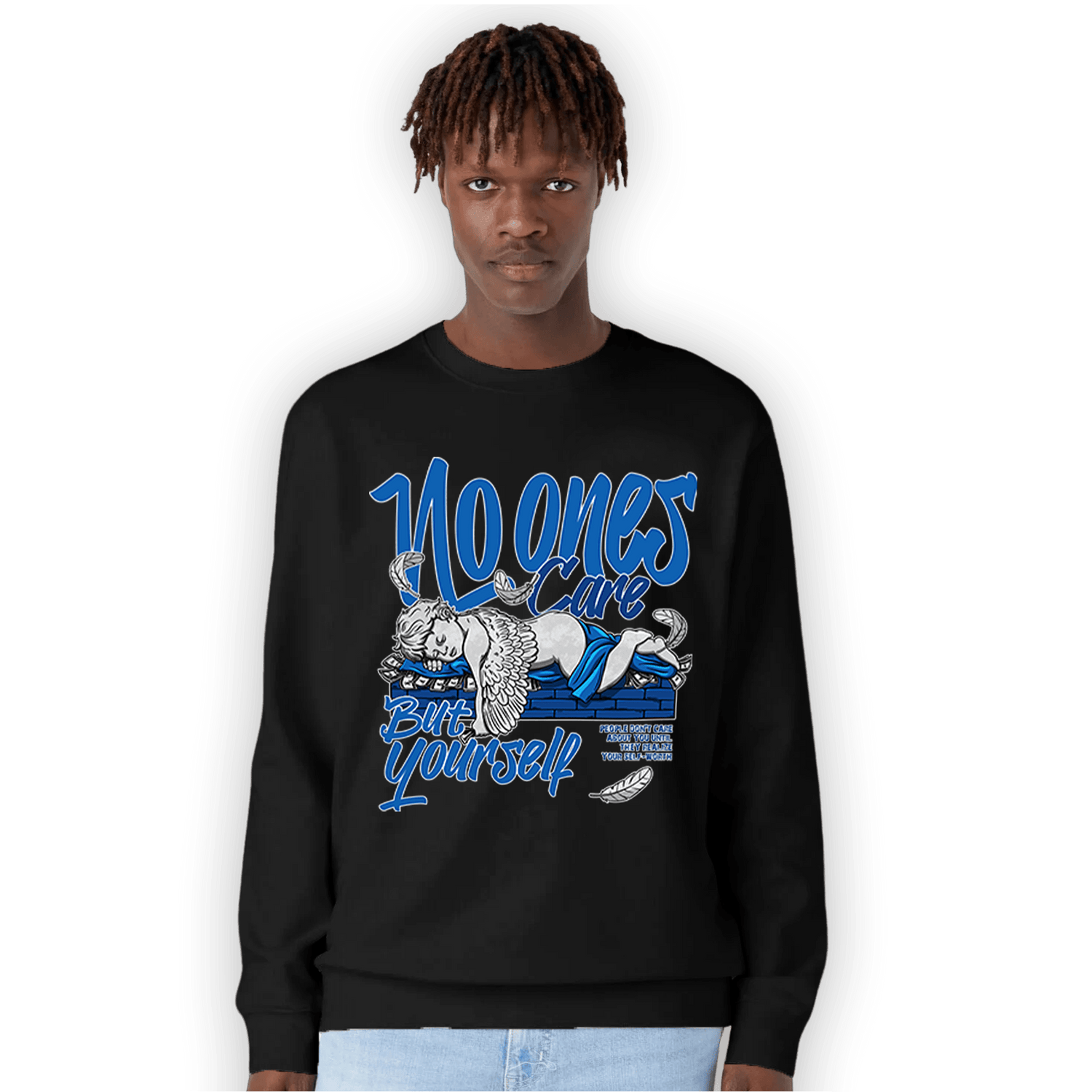 Royal Reimagined 1s Sweatshirt Match No Ones Care - NastyJamz