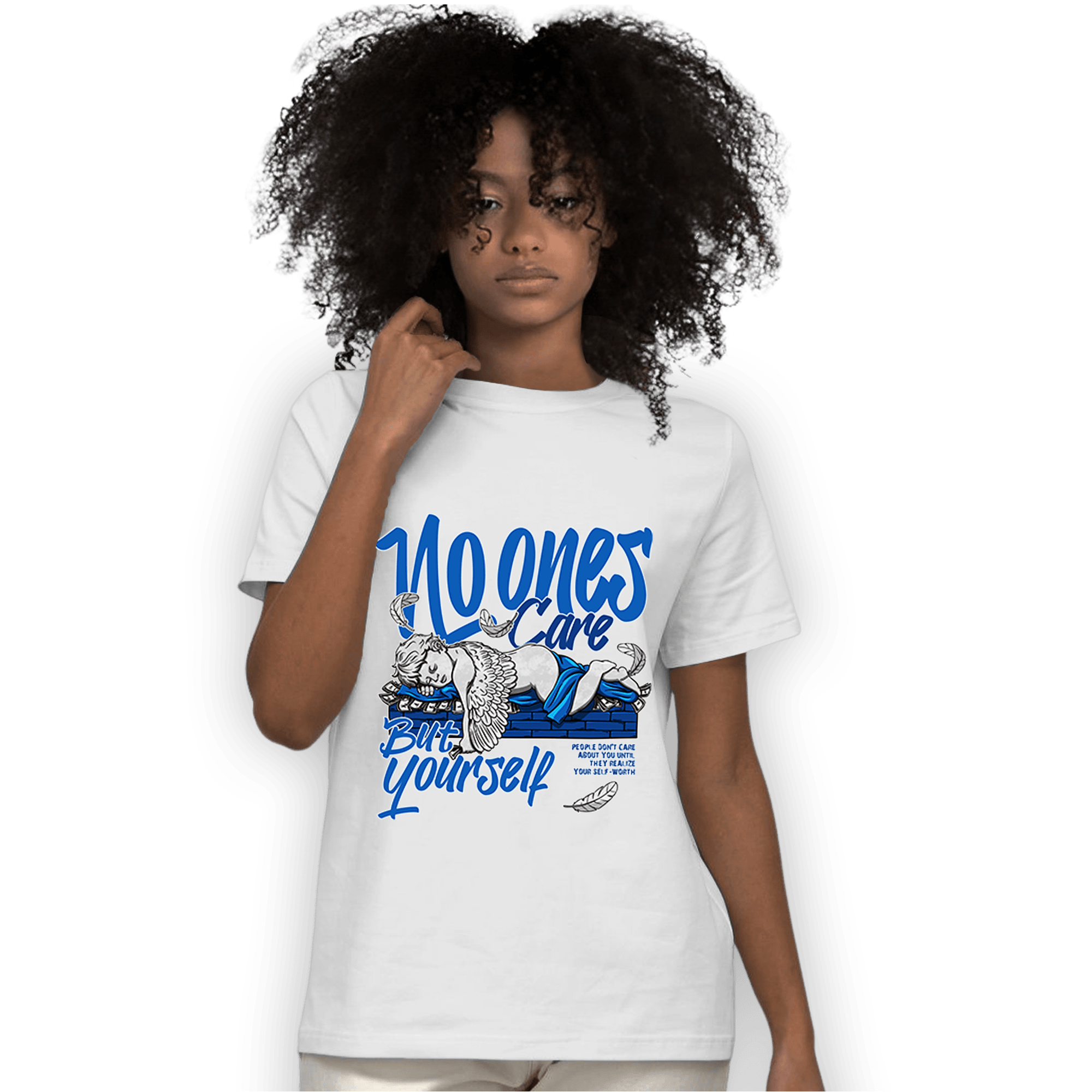 Royal Reimagined 1s T Shirt Match No Ones Care - NastyJamz
