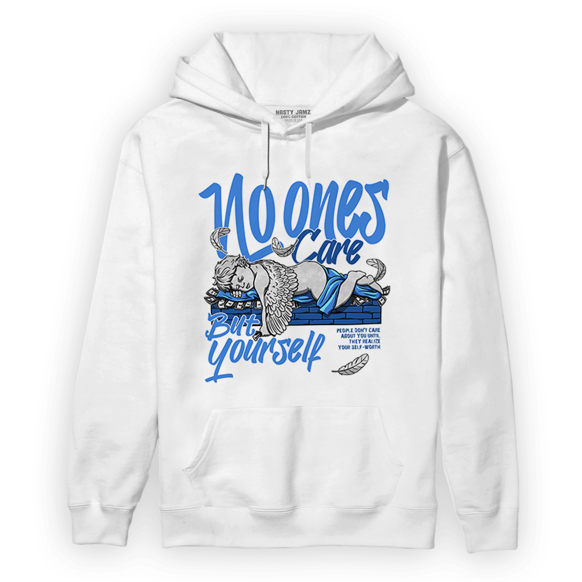 University Blue Toe 1s Hoodie Match No Ones Care - NastyJamz