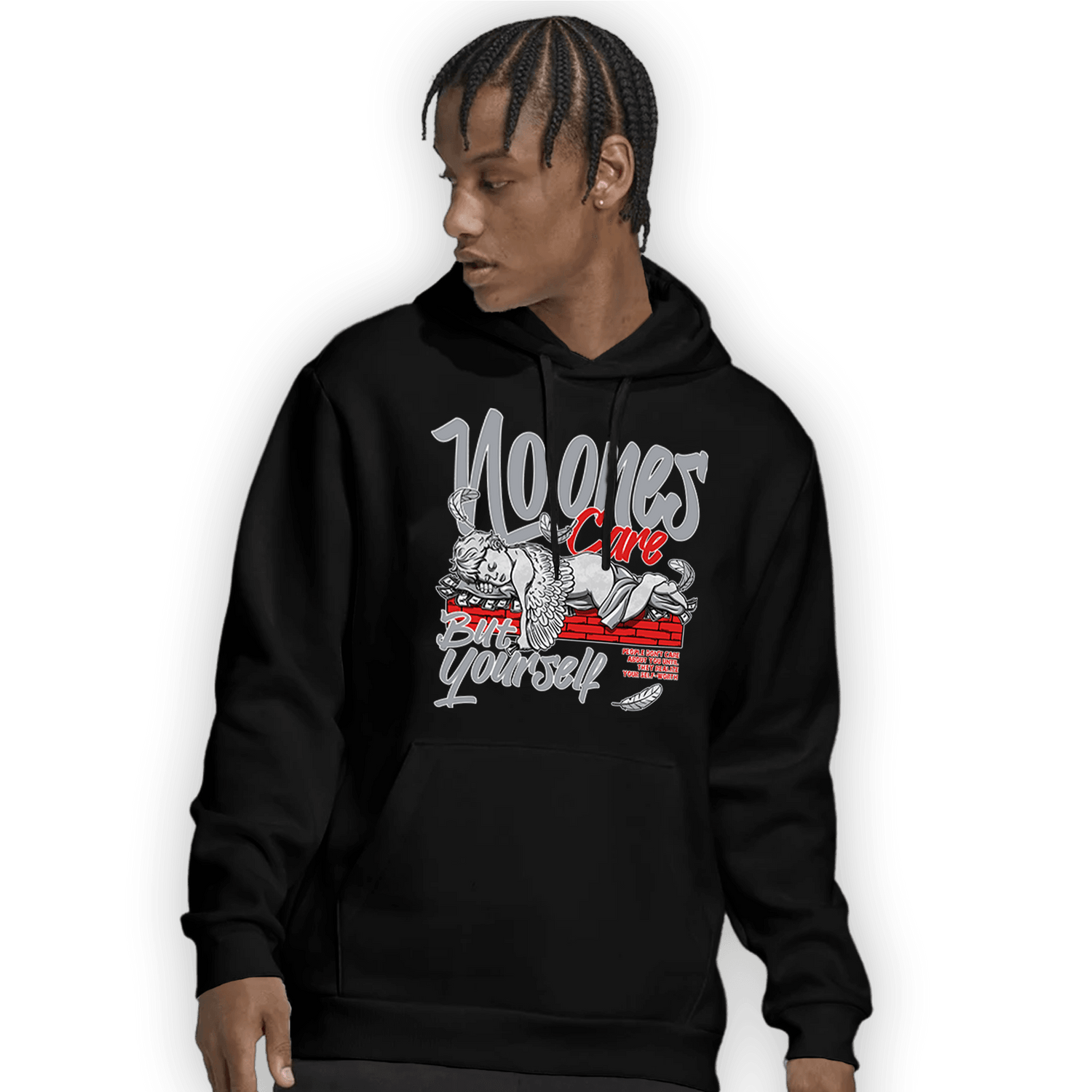 Bred Reimagined 4s Hoodie Match No Ones Care - NastyJamz