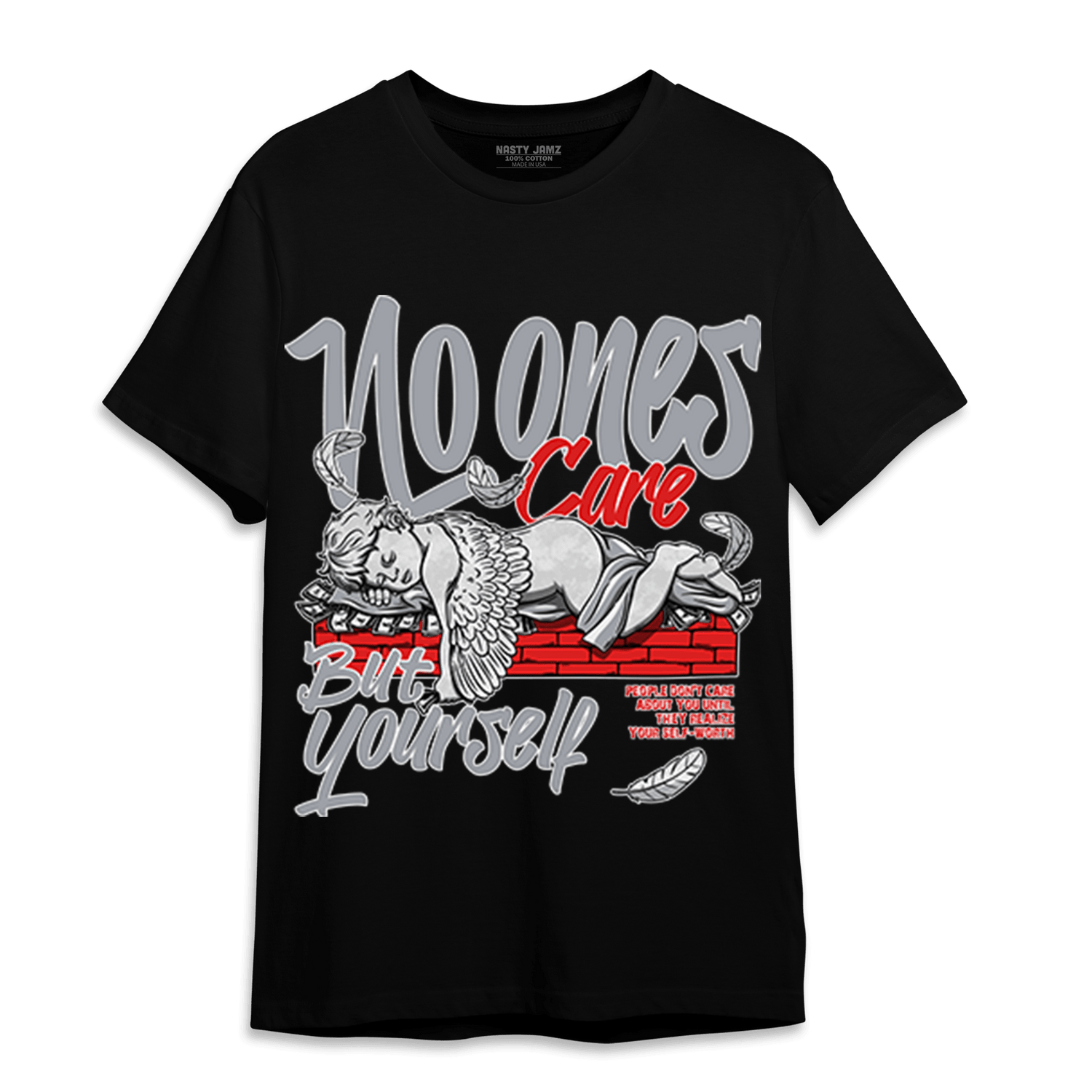 Bred Reimagined 4s T Shirt Match No Ones Care - NastyJamz