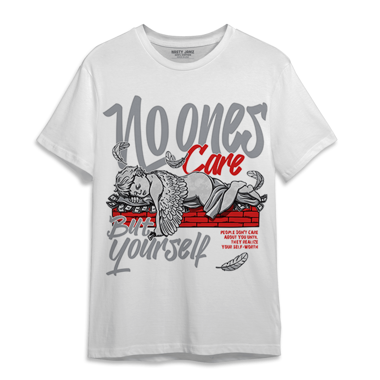 Bred Reimagined 4s T Shirt Match No Ones Care - NastyJamz