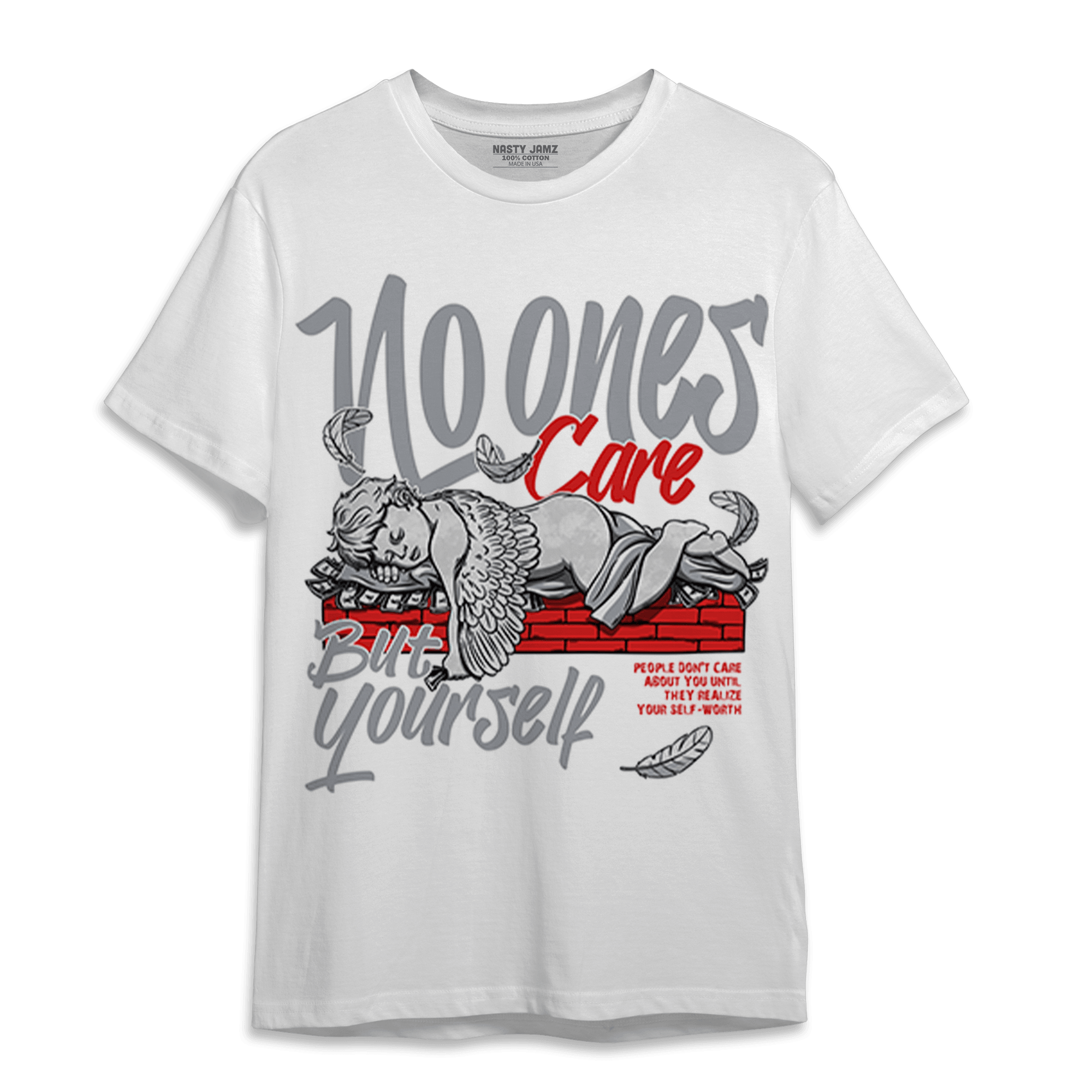 Bred Reimagined 4s T Shirt Match No Ones Care - NastyJamz