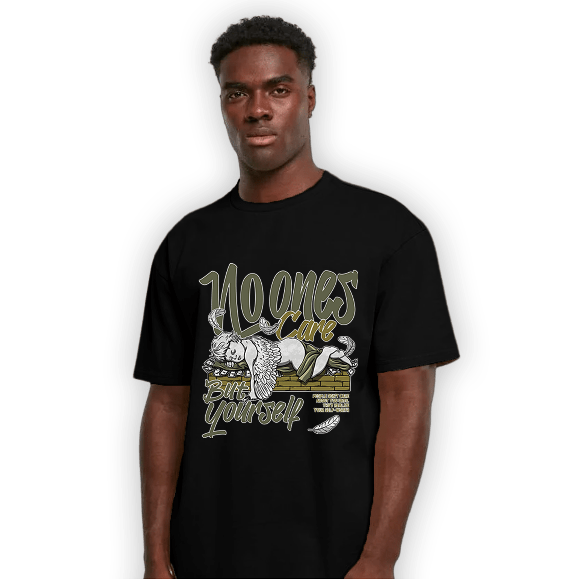 SE Craft Medium Olive 4s T Shirt Match No Ones Care - NastyJamz