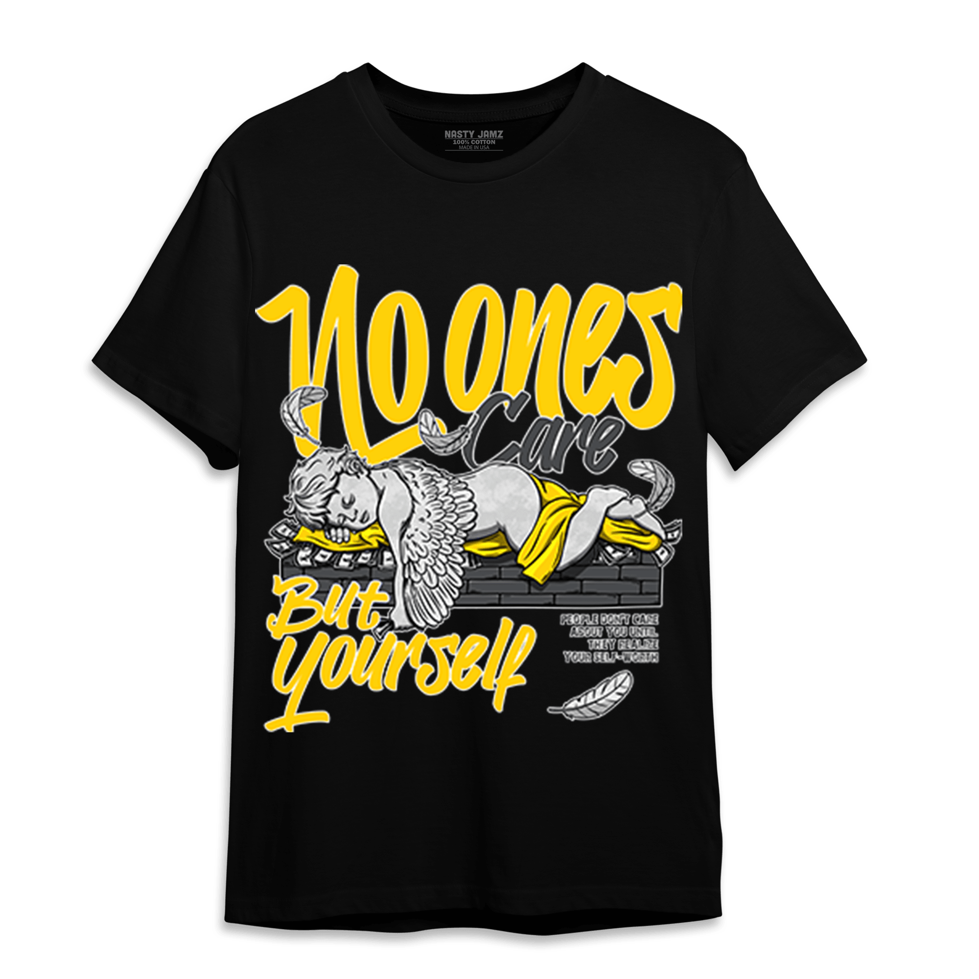 Thunder 4s T Shirt Match No Ones Care - NastyJamz