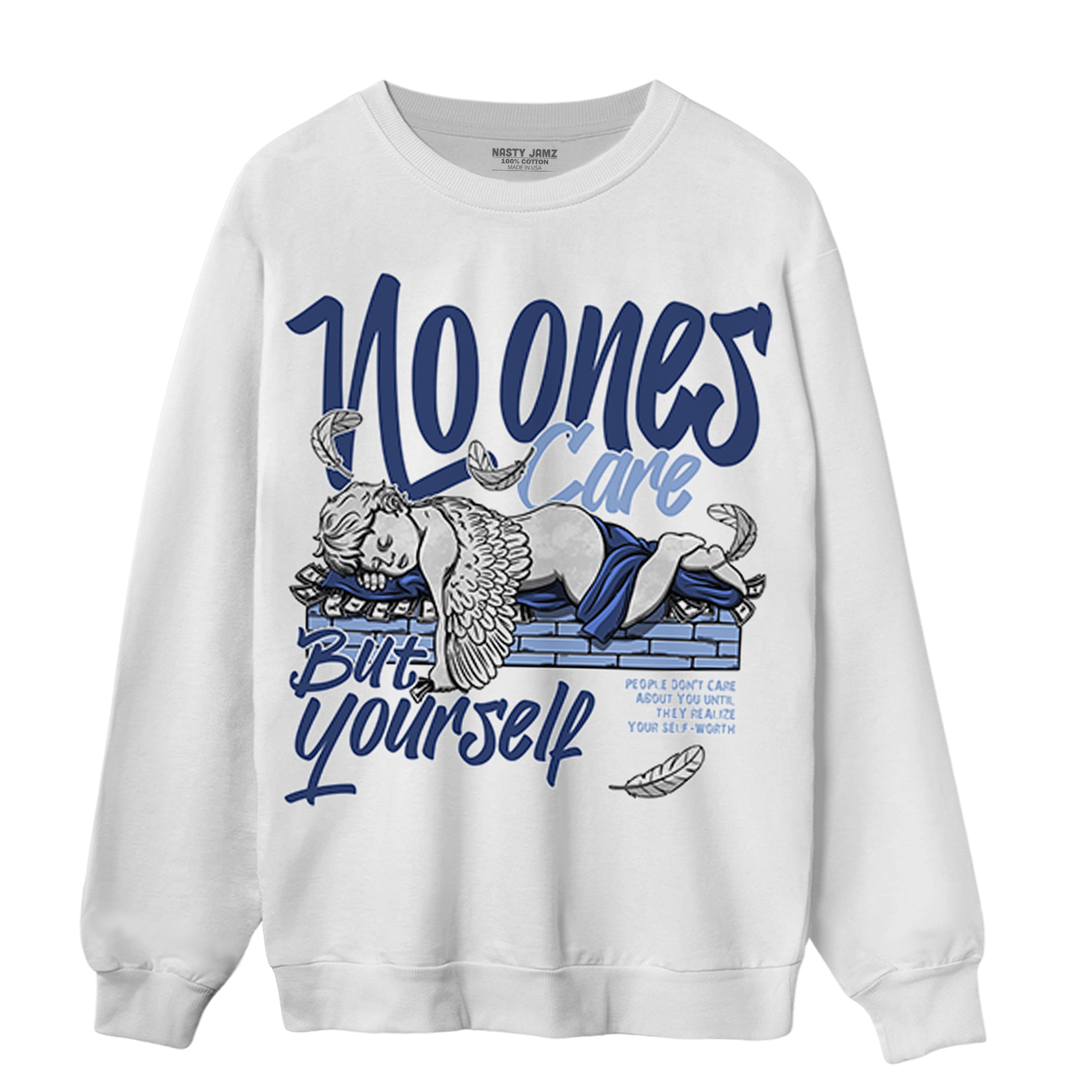 Midnight Navy 5s Sweatshirt Match No Ones Care - NastyJamz