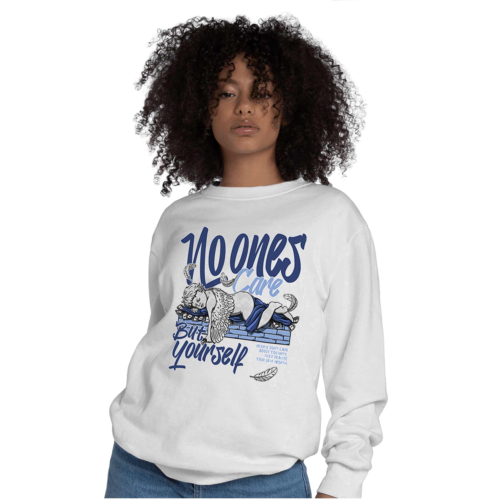 Midnight Navy 5s Sweatshirt Match No Ones Care - NastyJamz