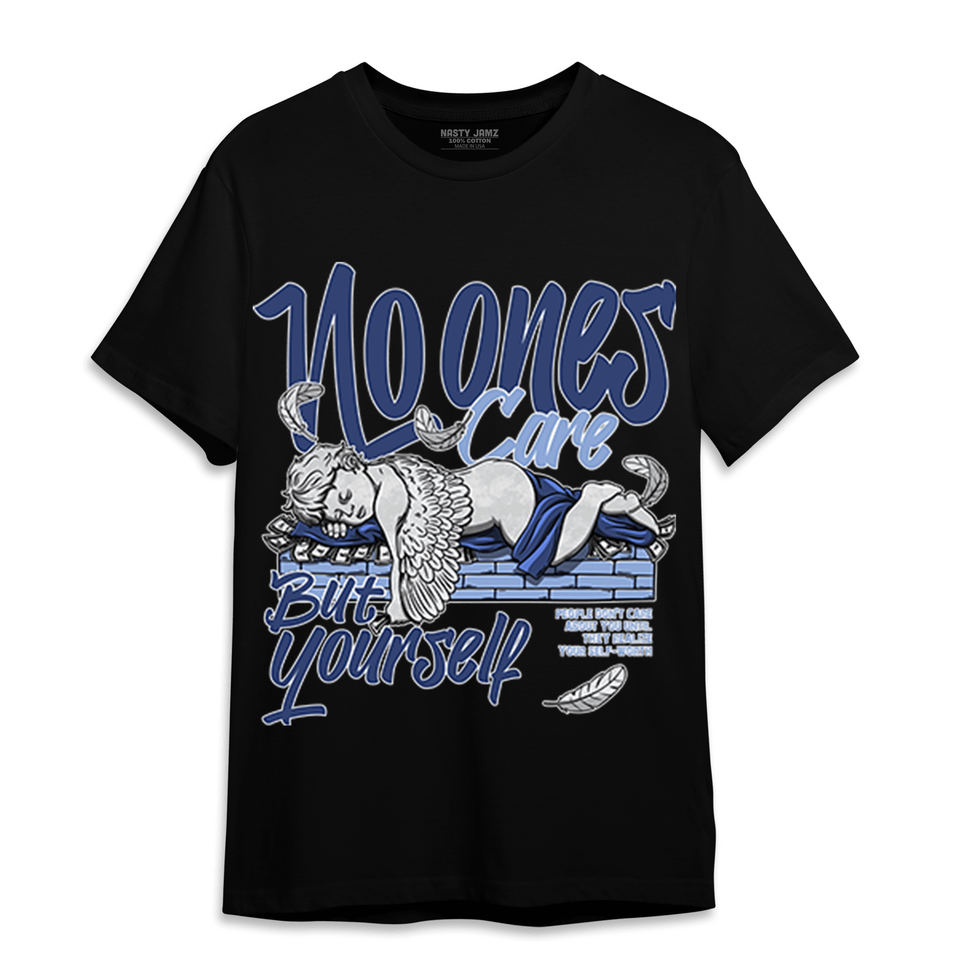 Midnight Navy 5s T Shirt Match No Ones Care - NastyJamz