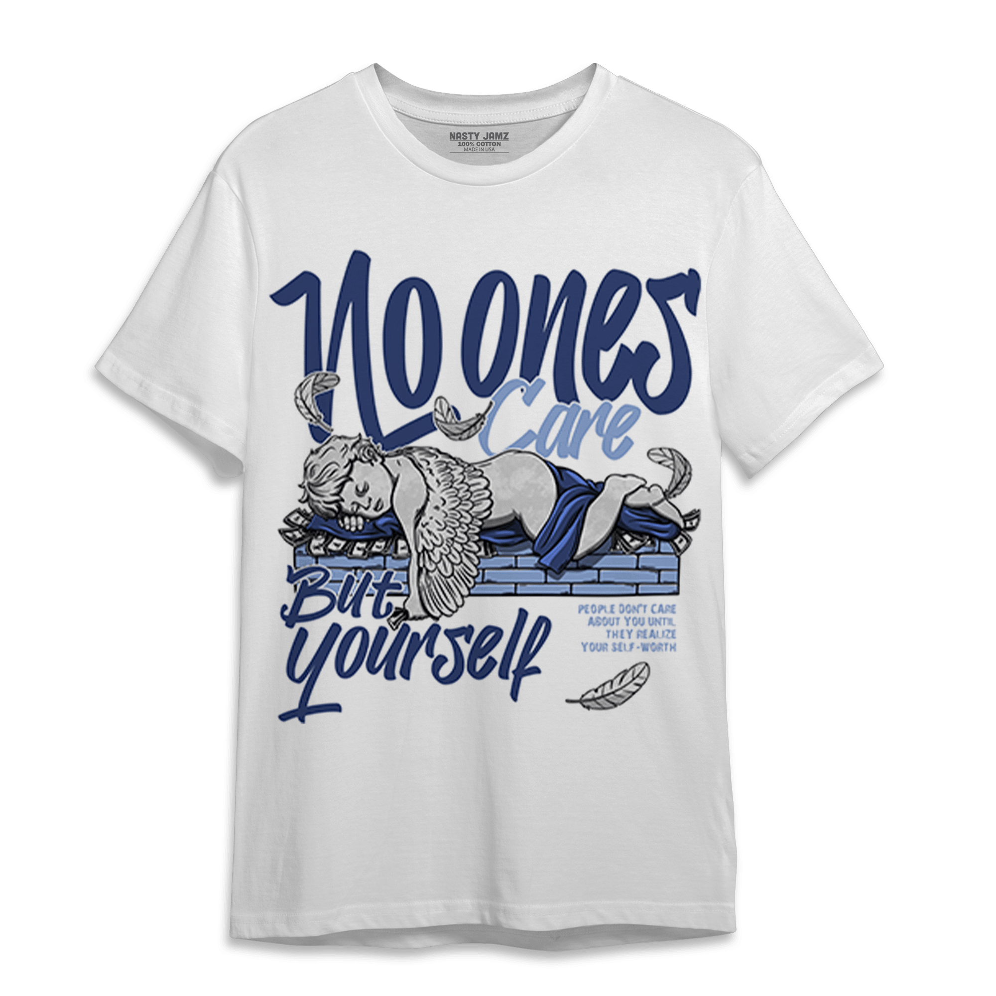 Midnight Navy 5s T Shirt Match No Ones Care - NastyJamz
