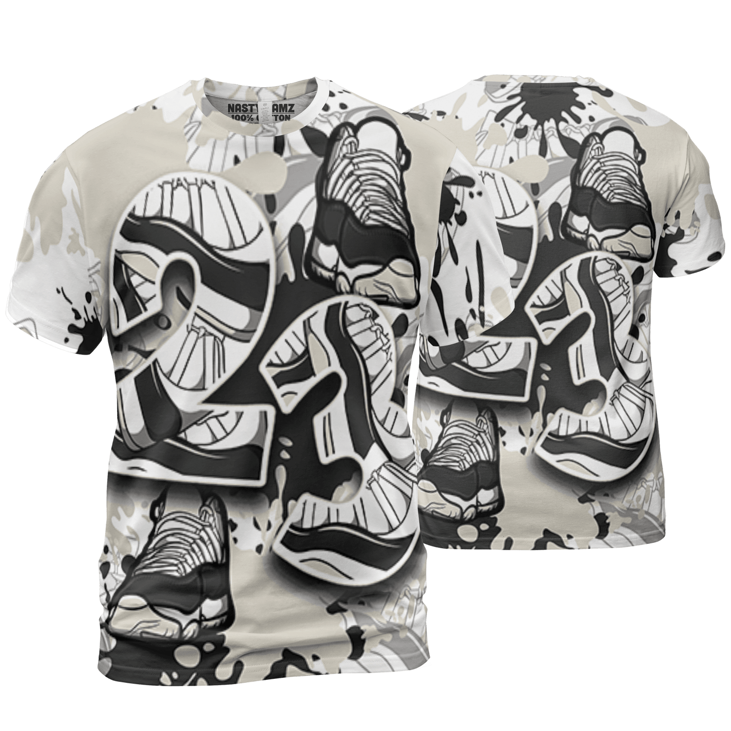 Gratitude 11s T Shirt Match Number 23 Paint Too Many Sneakers - NastyJamz