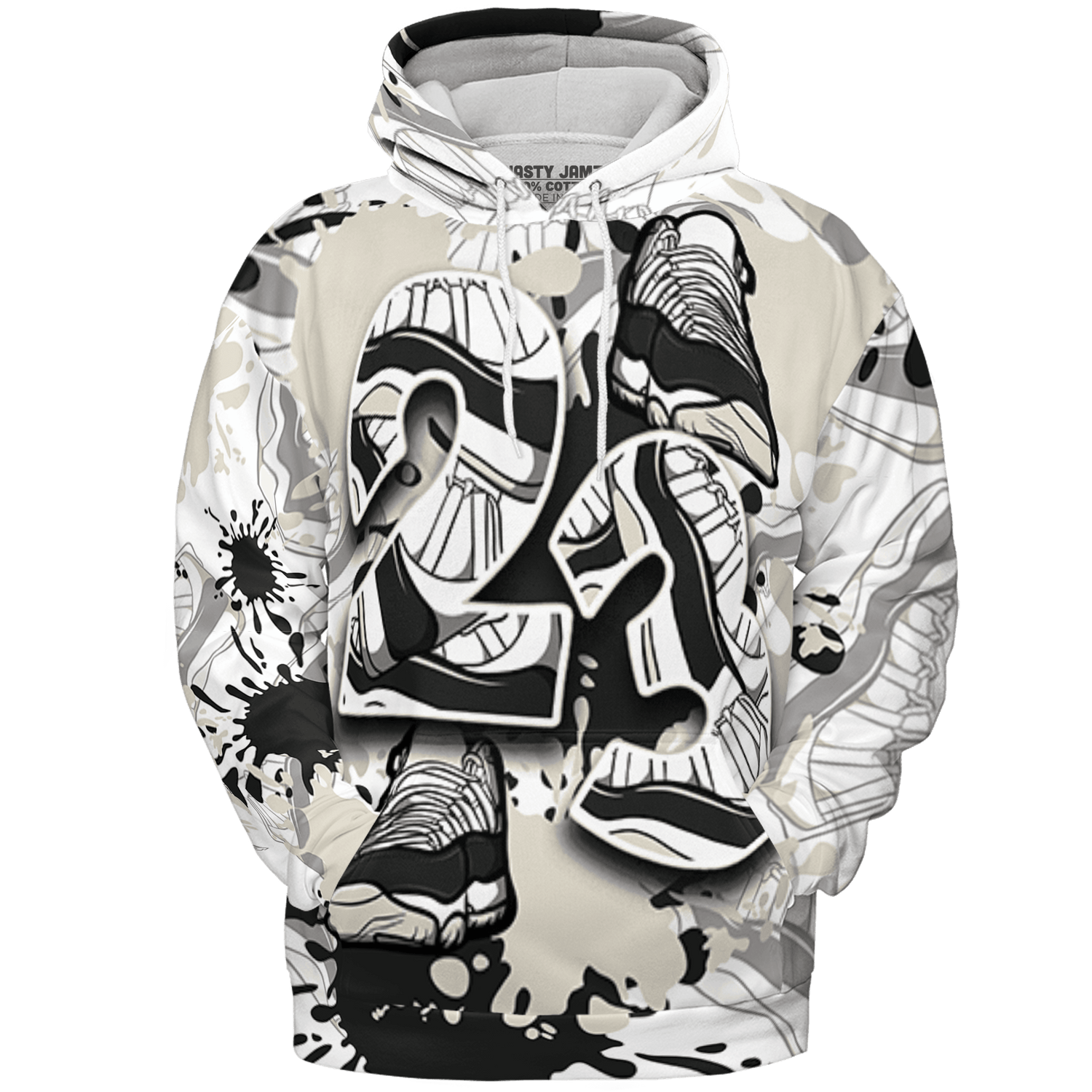Gratitude 11s Hoodie Match Number 23 Paint Too Many Sneakers - NastyJamz