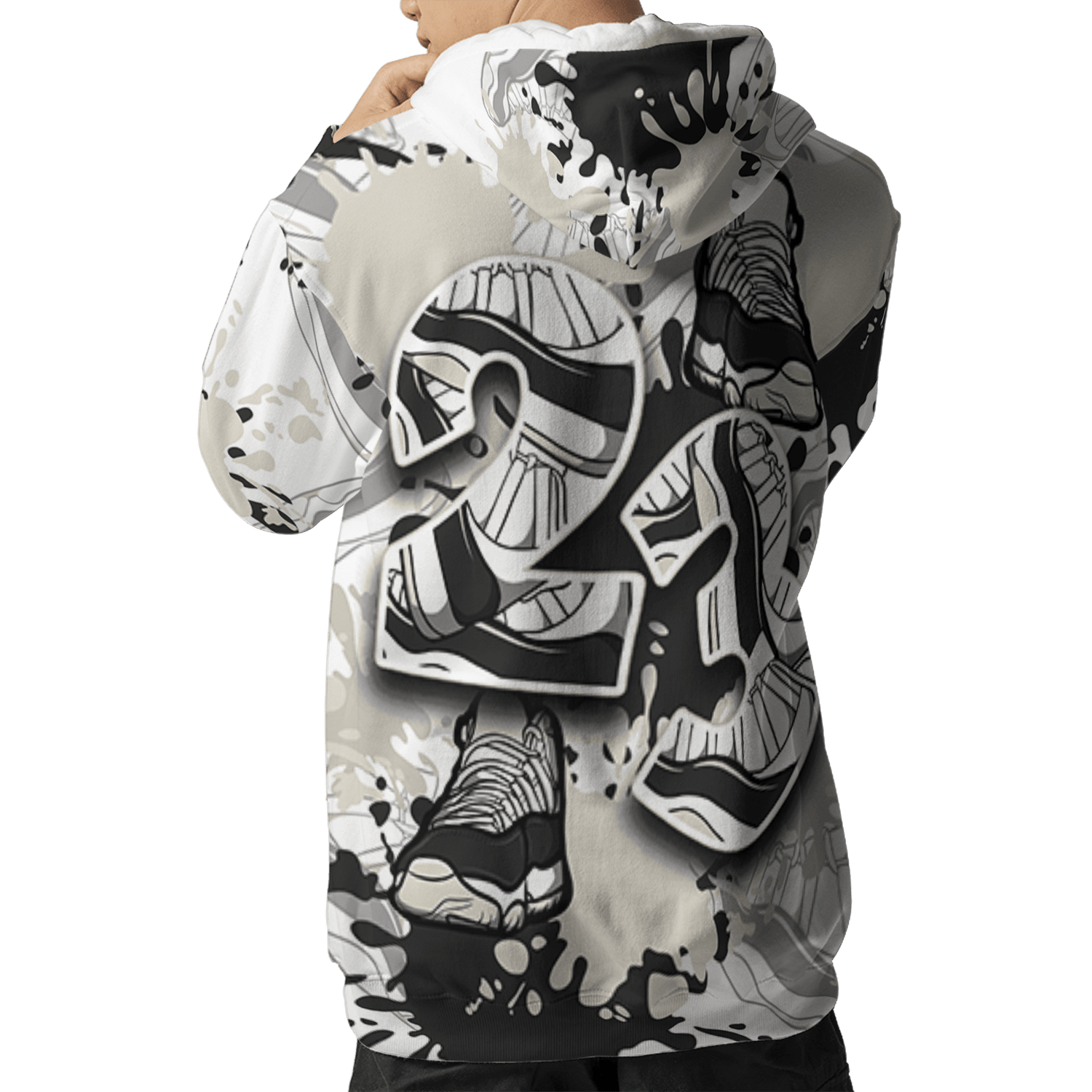 Gratitude 11s Hoodie Match Number 23 Paint Too Many Sneakers - NastyJamz