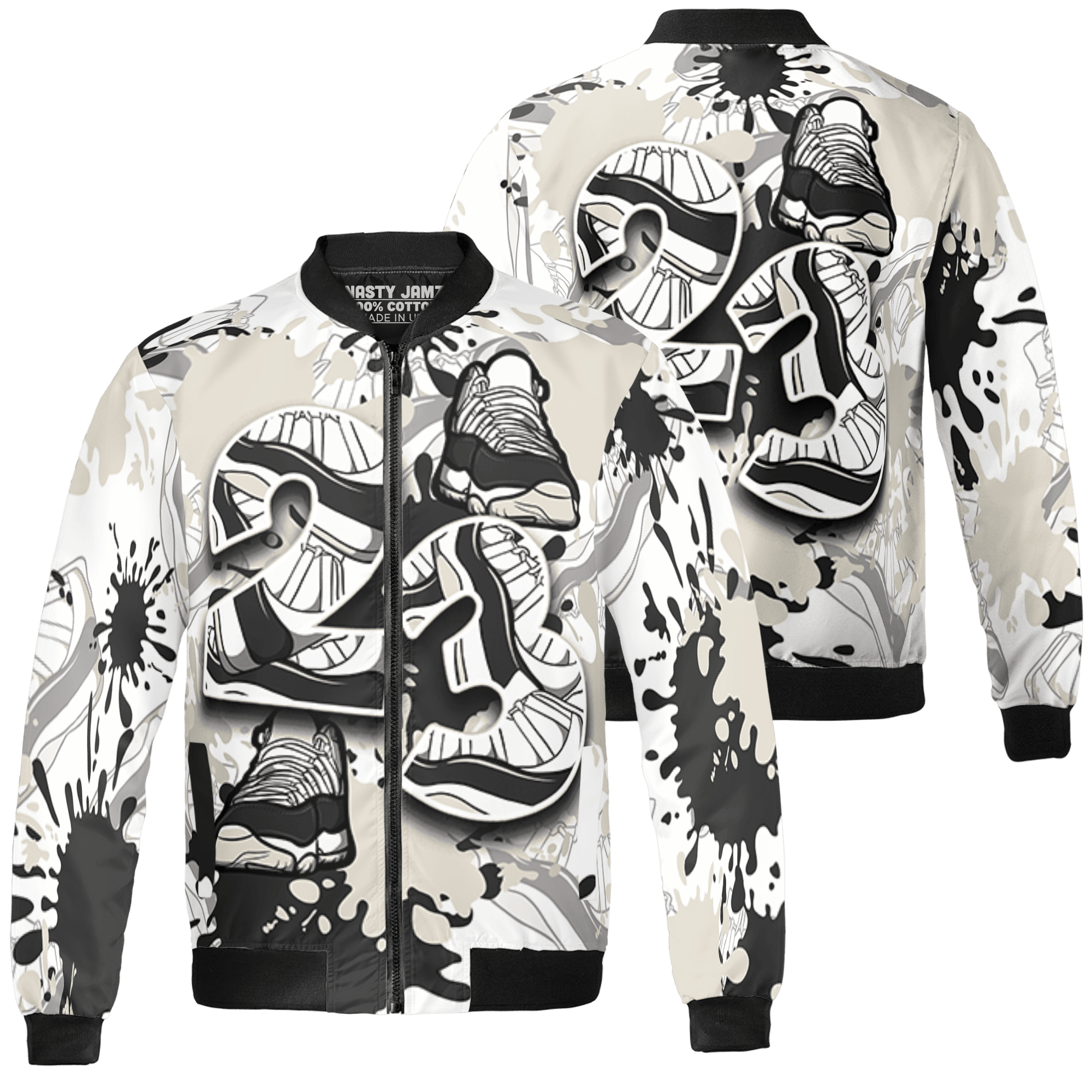 Gratitude 11s Jacket Match Number 23 Paint Too Many Sneakers - NastyJamz