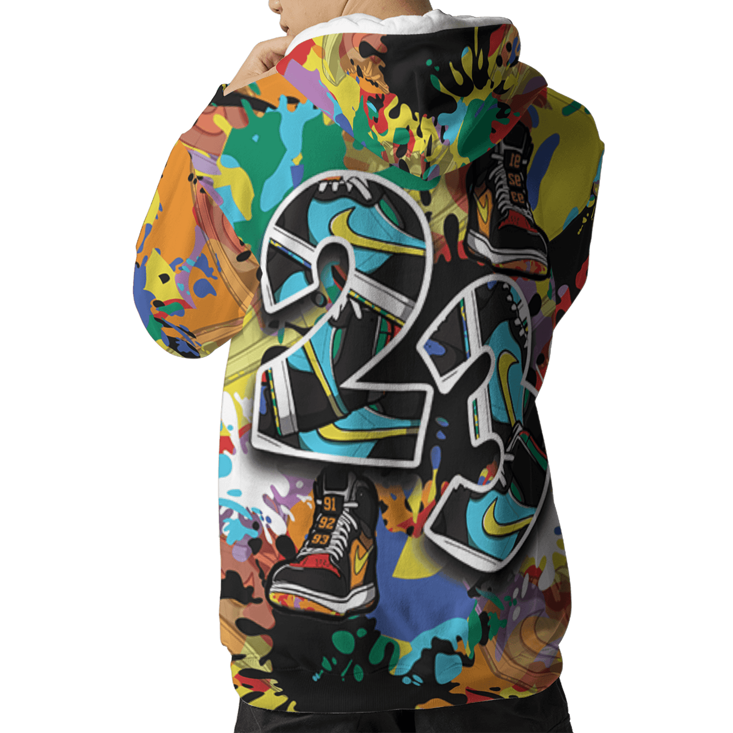 Mid GS Six Championships 1s Hoodie Match Number 23 Paint Too Many Sneakers - NastyJamz