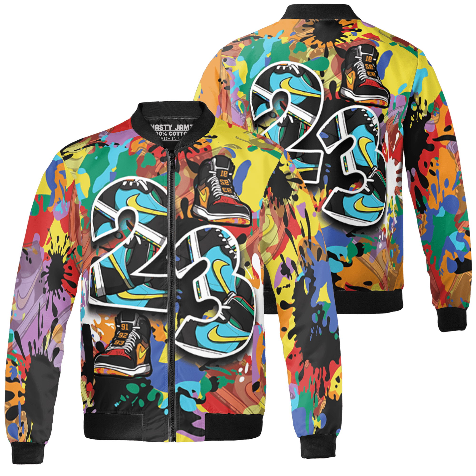 Mid GS Six Championships 1s Jacket Match Number 23 Paint Too Many Sneakers - NastyJamz