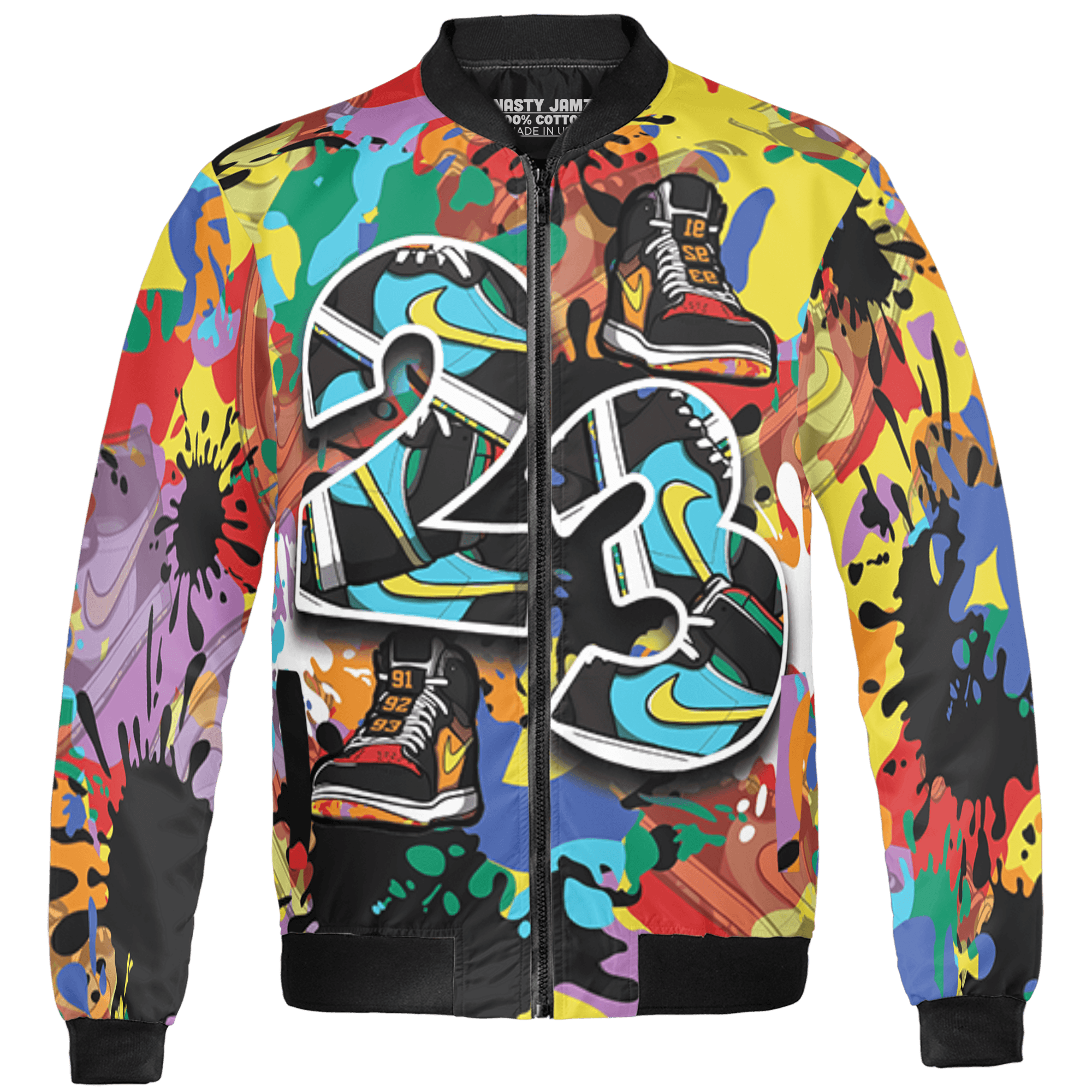 Mid GS Six Championships 1s Jacket Match Number 23 Paint Too Many Sneakers - NastyJamz