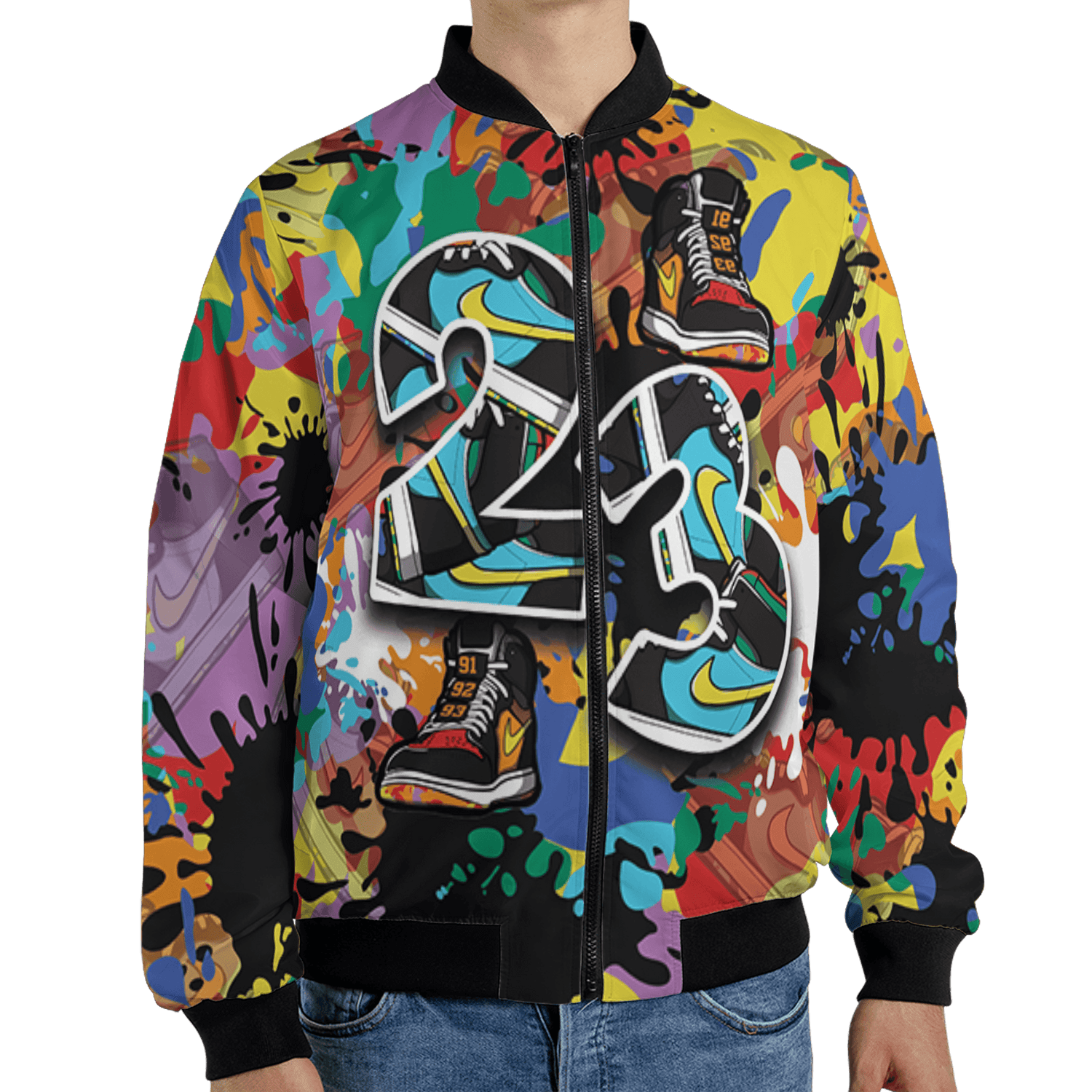 Mid GS Six Championships 1s Jacket Match Number 23 Paint Too Many Sneakers - NastyJamz